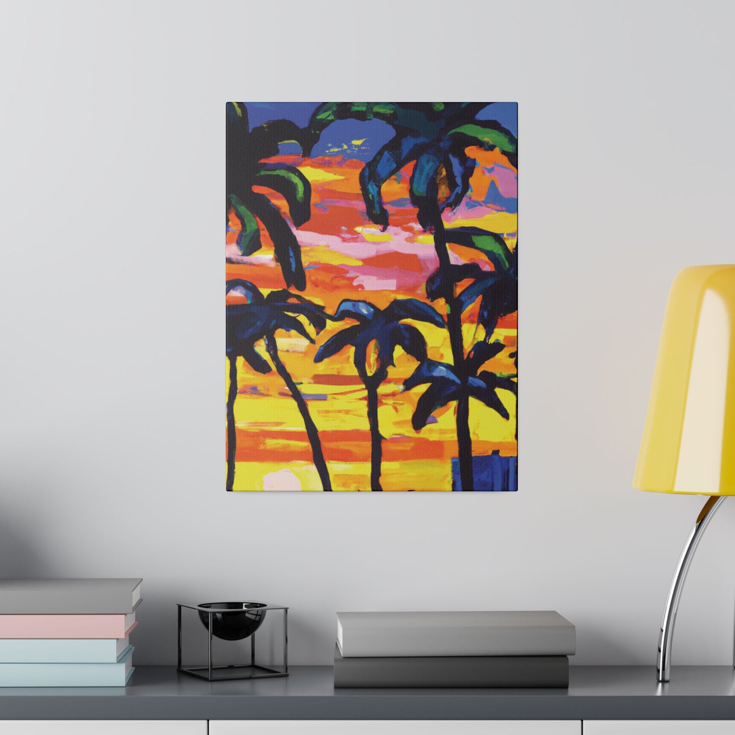 9087W - Miami Beach Sunset Painting Print | Miami | Beach | Sunset | Poster | Home Decor | Wall Art | Canvas