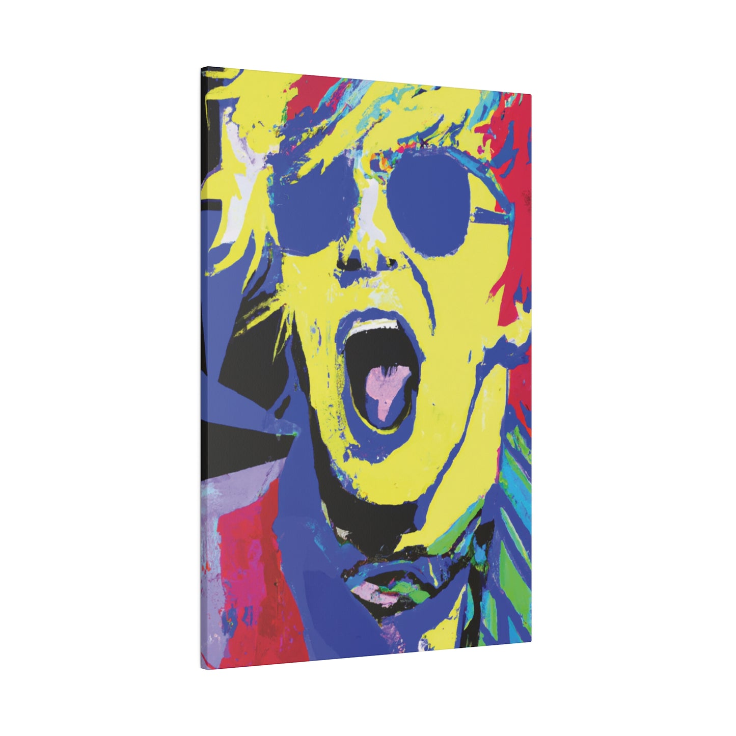 7451T - Rockstar Painting Print | Face | Abstract | Poster | Home Decor | Wall Art | Music Art | Canvas