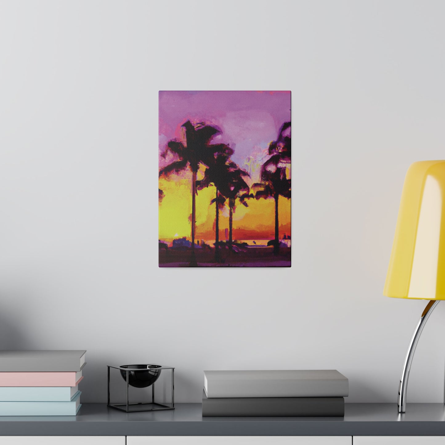 3958L - Miami Beach Sunset Painting Print | Miami | Beach | Sunset | Poster | Home Decor | Wall Art | Canvas