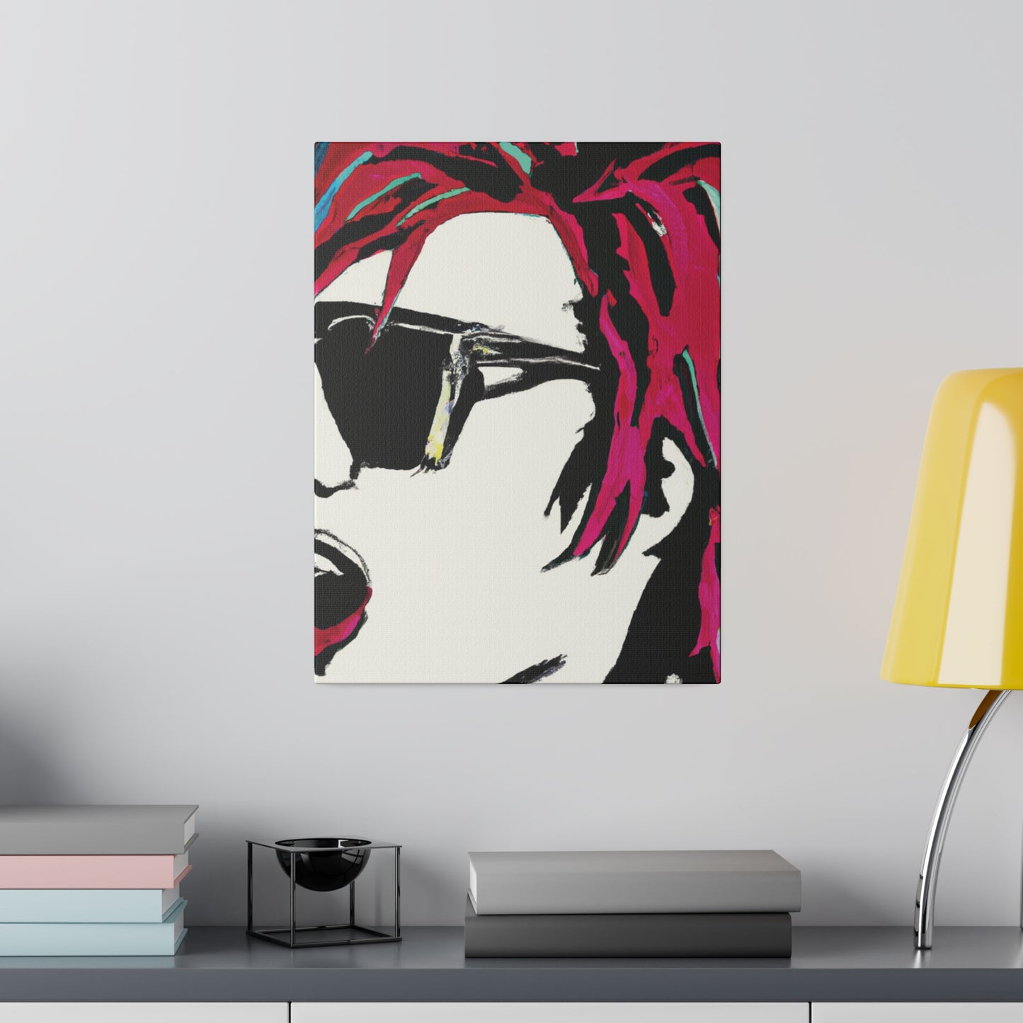 7835B - Rockstar Painting Print | Face | Abstract | Poster | Home Decor | Wall Art | Music Art | Canvas