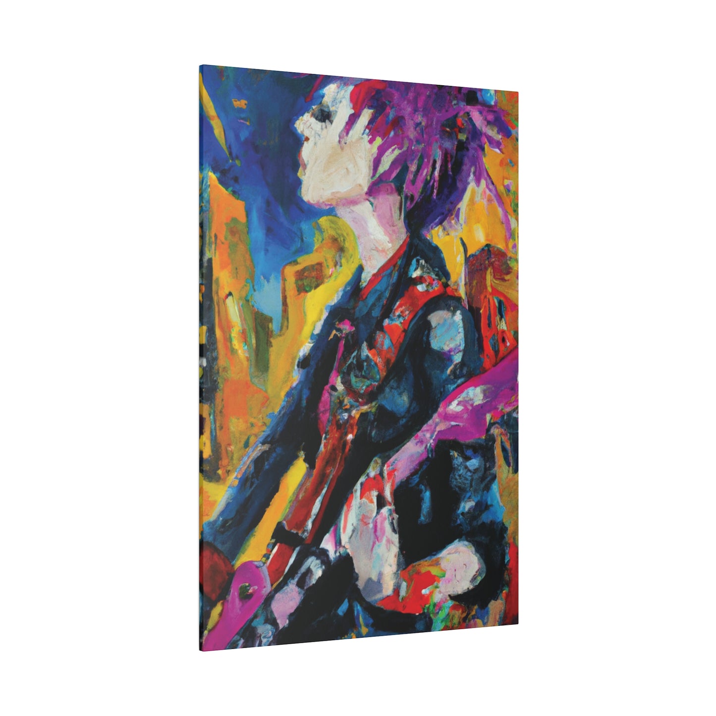 8245D - Rockstar Oil Painting Style Print | Poster | Home Decor | Wall Art | Music Art | Canvas