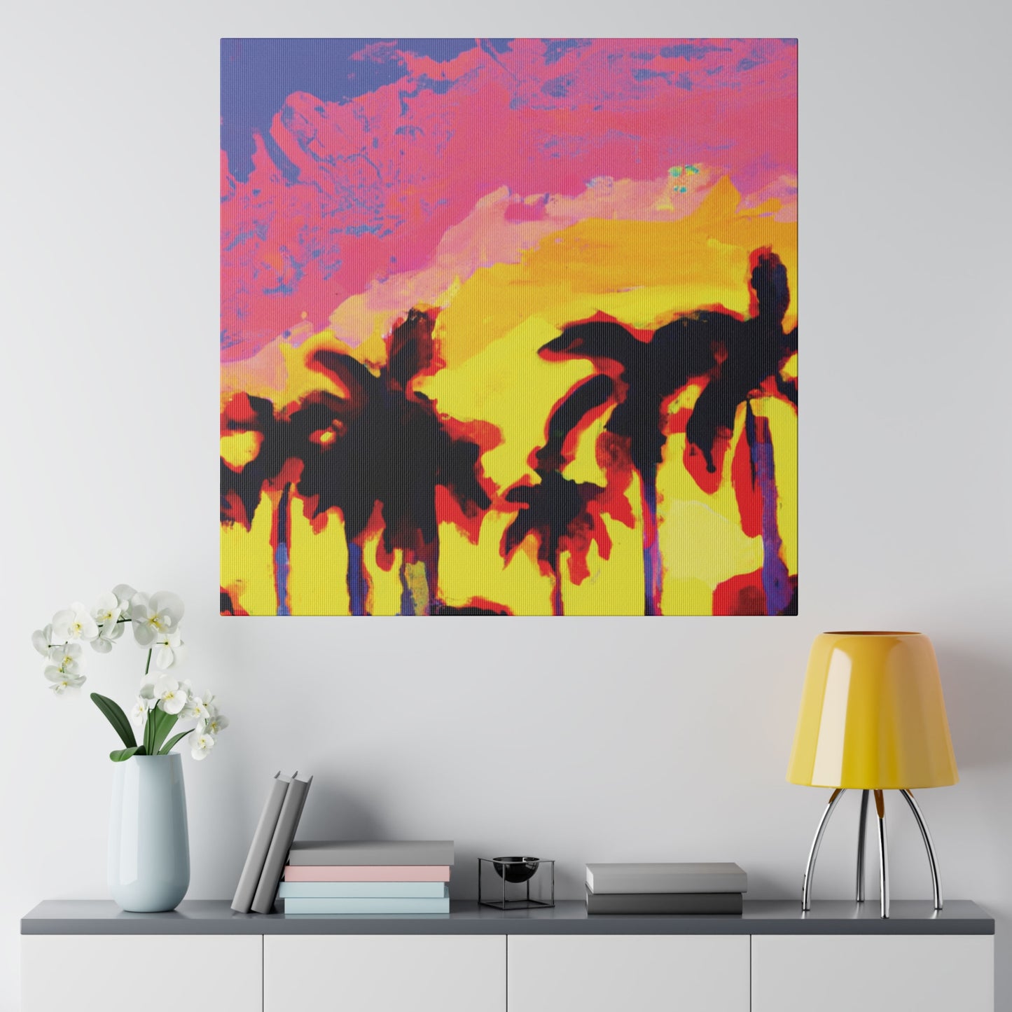 9284G - Miami Beach Sunset Painting Print | Miami | Beach | Sunset | Poster | Home Decor | Wall Art | Canvas