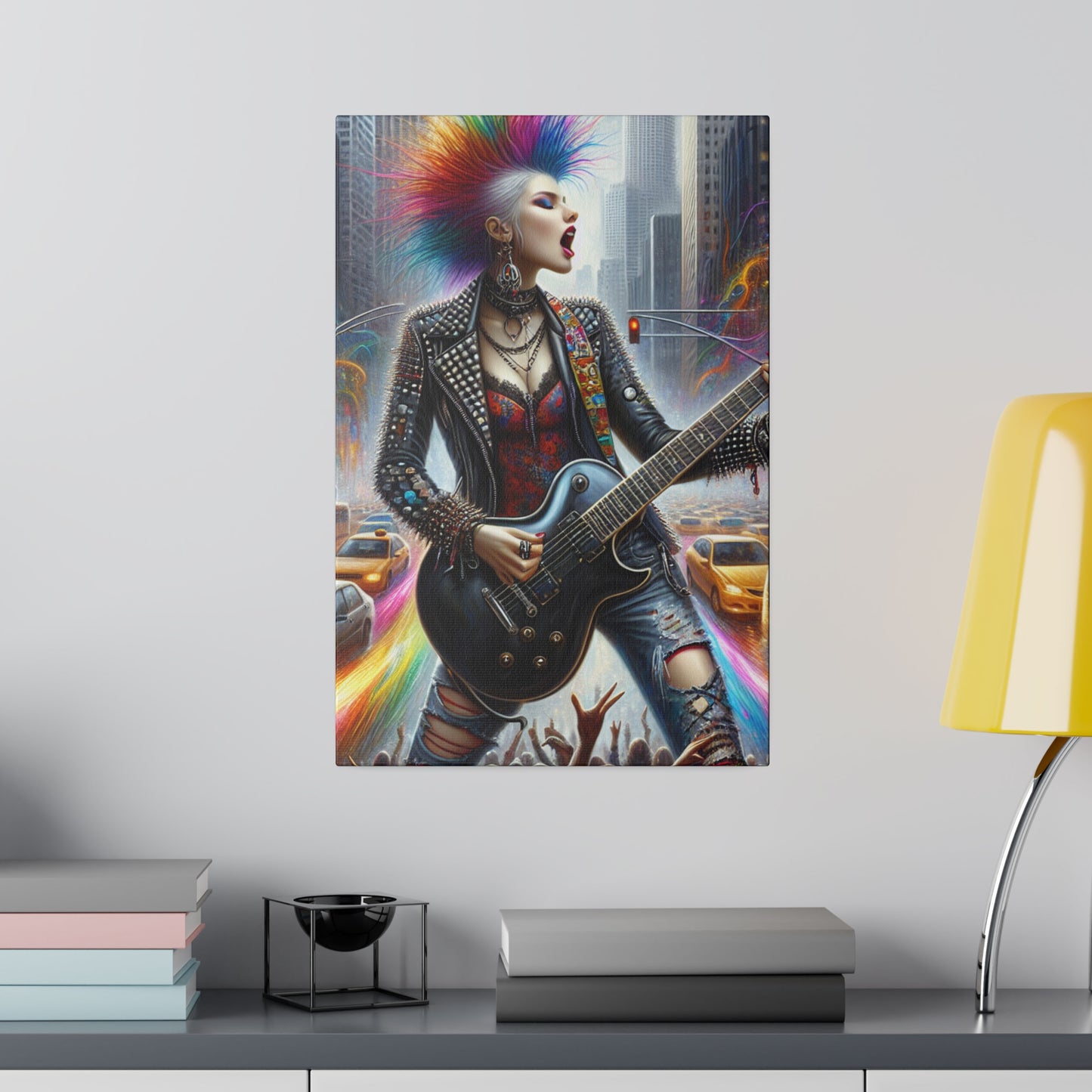 7301Z - Rockstar Oil Painting Style Print | Poster | Home Decor | Wall Art | Music Art | Canvas