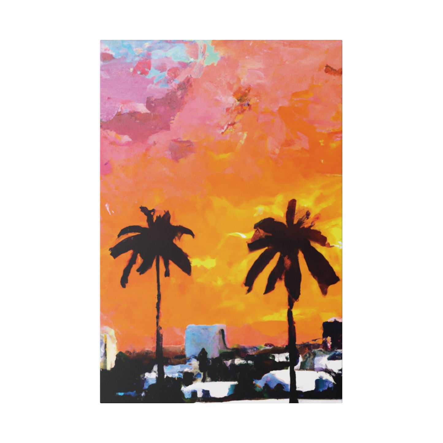 2759A - Miami Beach Sunset Painting Print | Miami | Beach | Sunset | Poster | Home Decor | Wall Art | Canvas