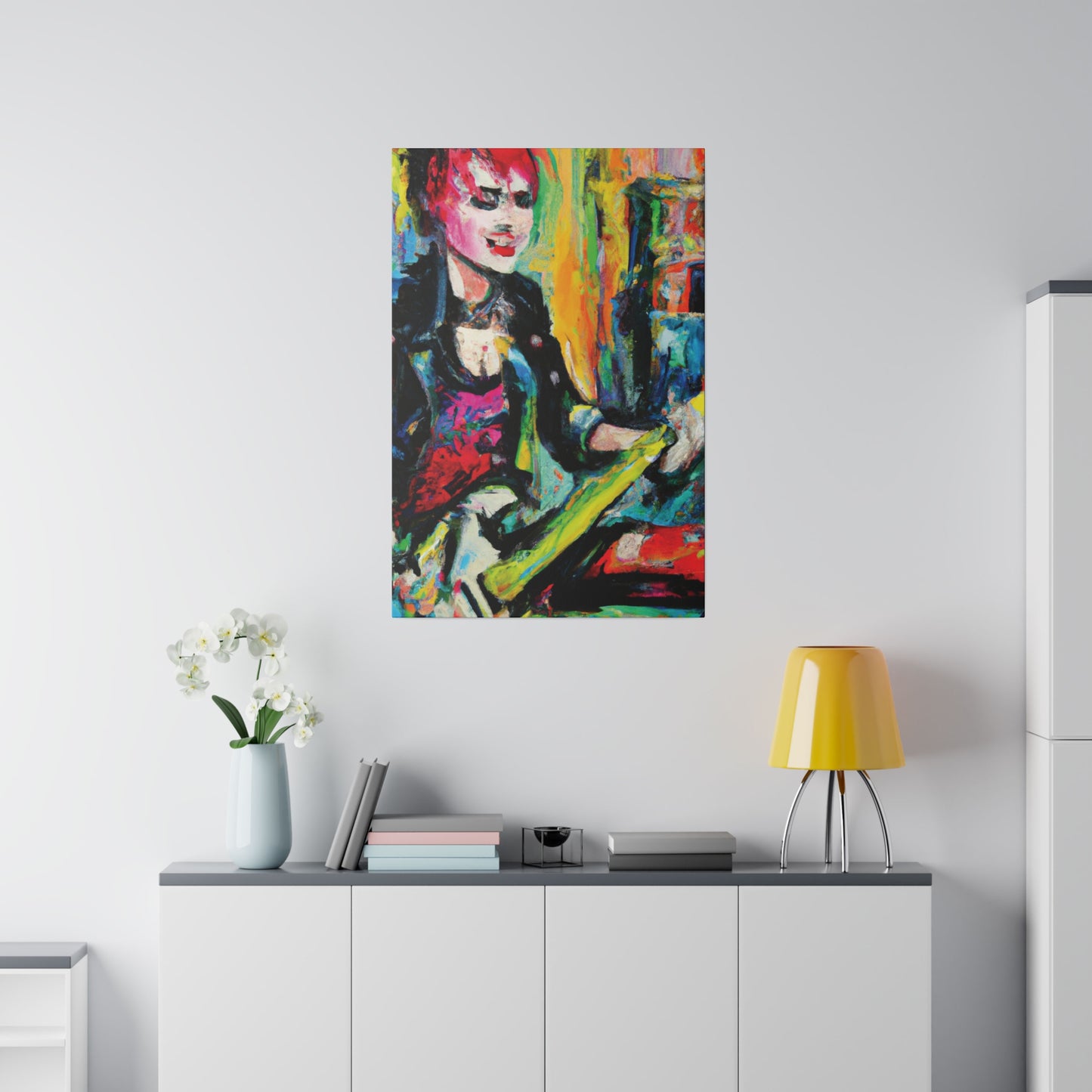 2784T - Rockstar Oil Painting Style Print | Poster | Home Decor | Wall Art | Music Art | Canvas