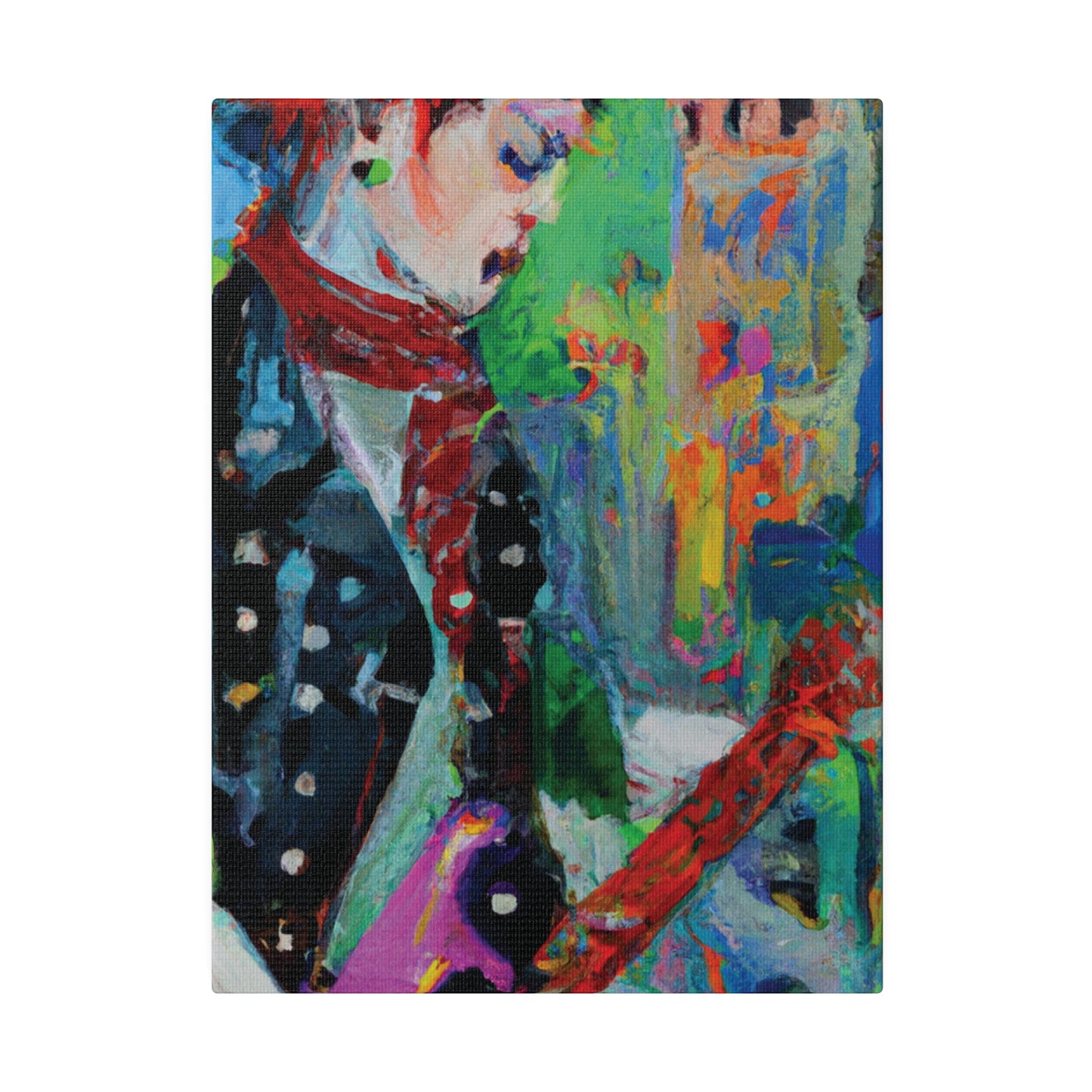 9721W - Rockstar Oil Painting Style Print | Poster | Home Decor | Wall Art | Music Art | Canvas