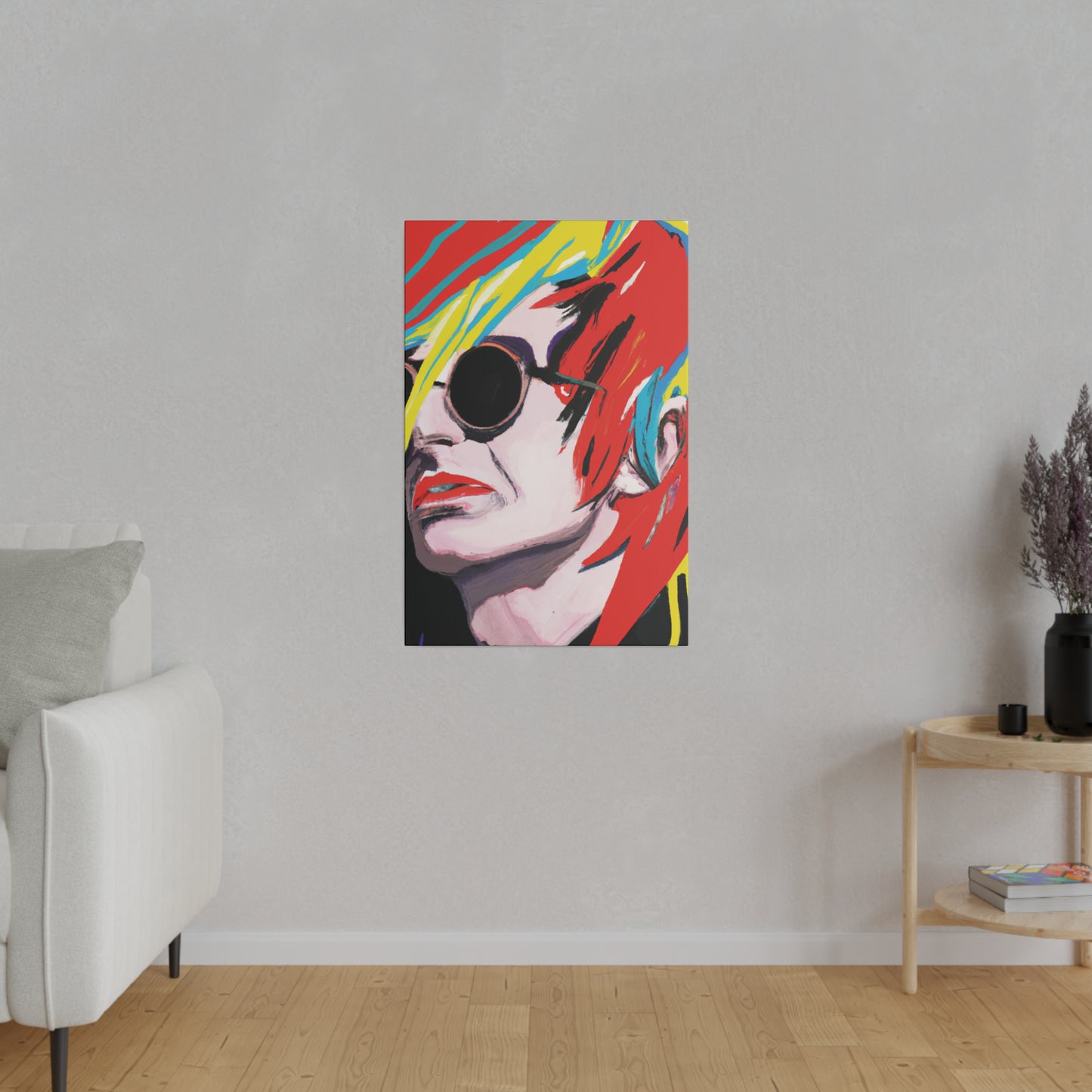 9573V - Rockstar Painting Print | Face | Abstract | Poster | Home Decor | Wall Art | Music Art | Canvas