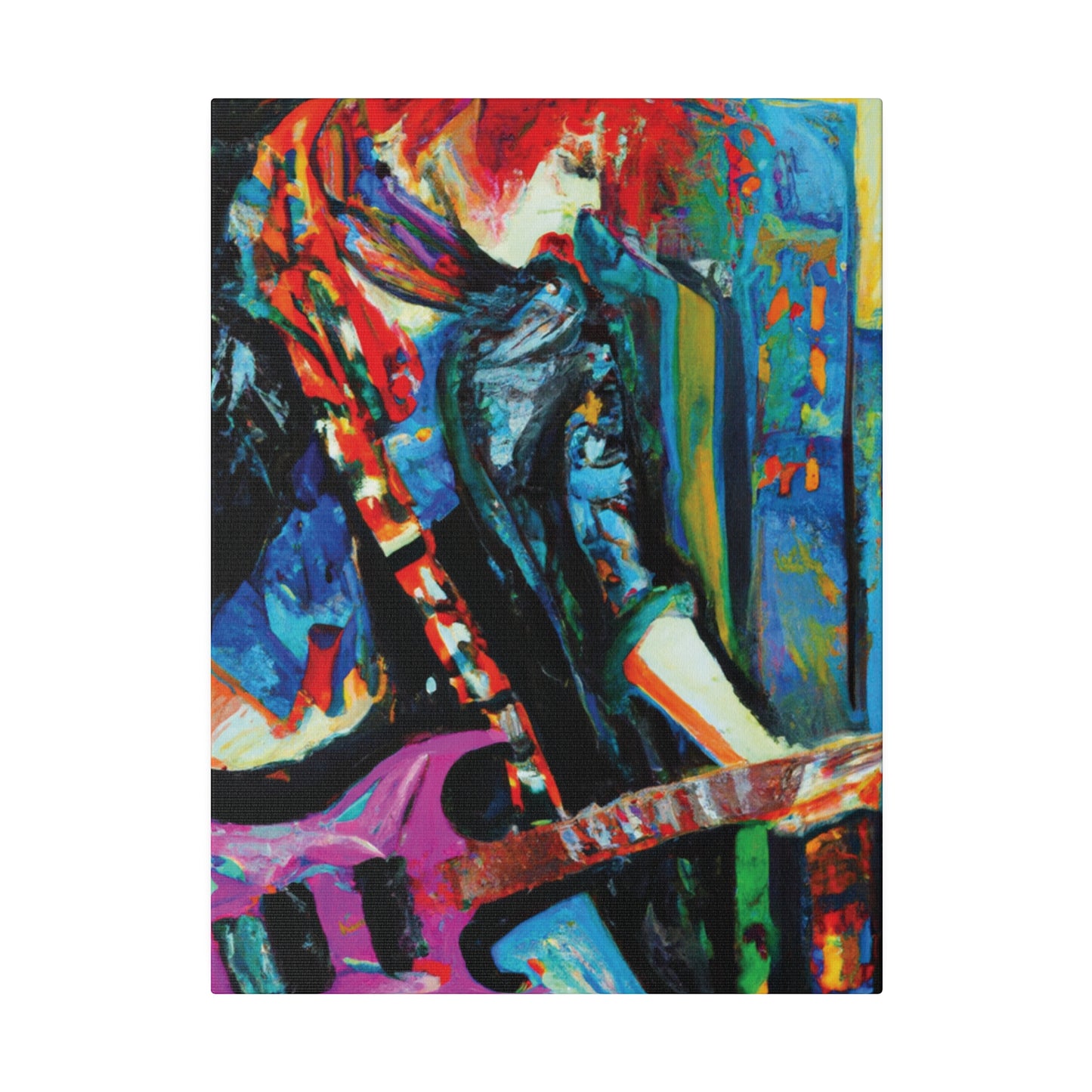 8461D - Rockstar Oil Painting Style Print | Poster | Home Decor | Wall Art | Music Art | Canvas
