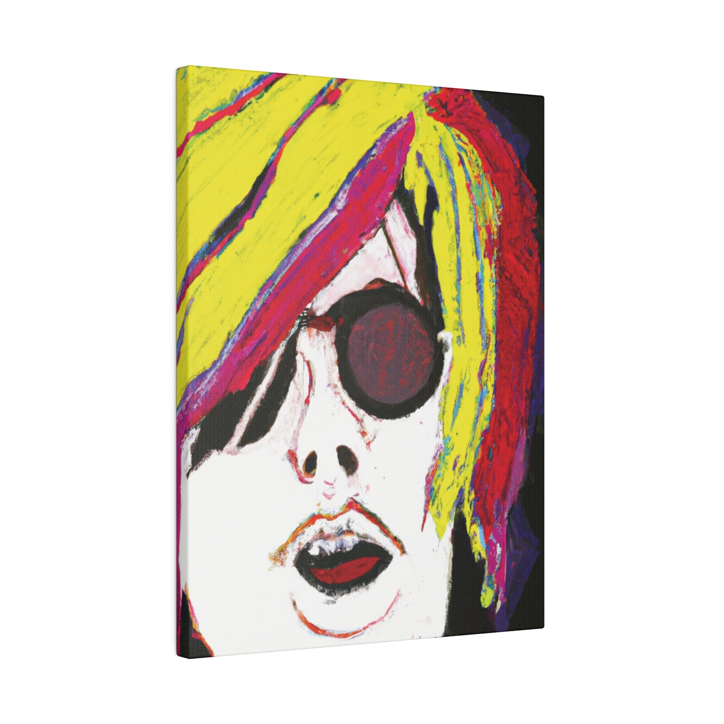 1273Y - Rockstar Painting Print | Face | Abstract | Poster | Home Decor | Wall Art | Music Art | Canvas