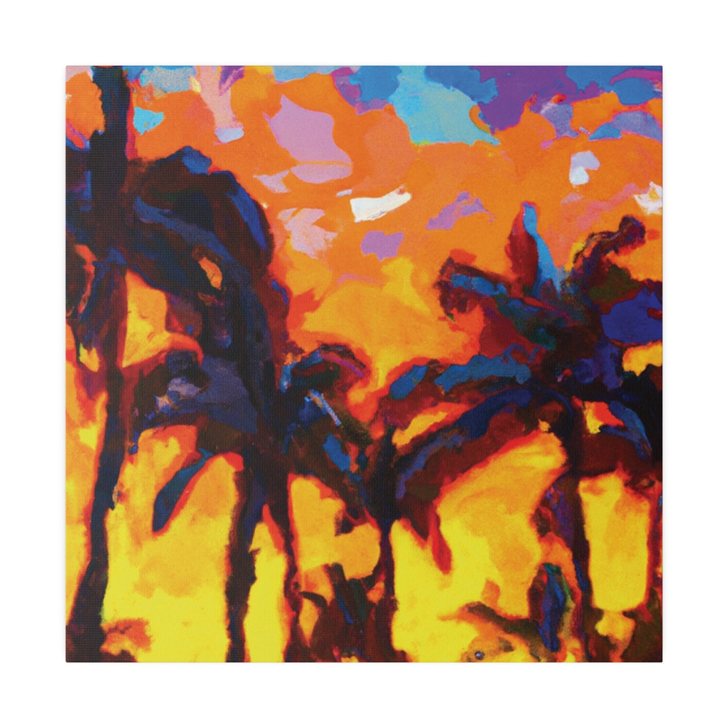 5533Y - Miami Beach Sunset Painting Print | Miami | Beach | Sunset | Poster | Home Decor | Wall Art | Canvas