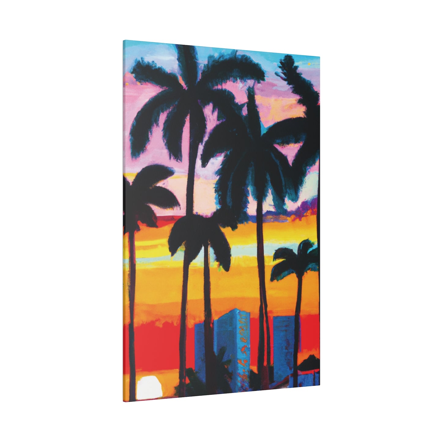 6891Y - Miami Beach Sunset Painting Print | Miami | Beach | Sunset | Poster | Home Decor | Wall Art | Canvas