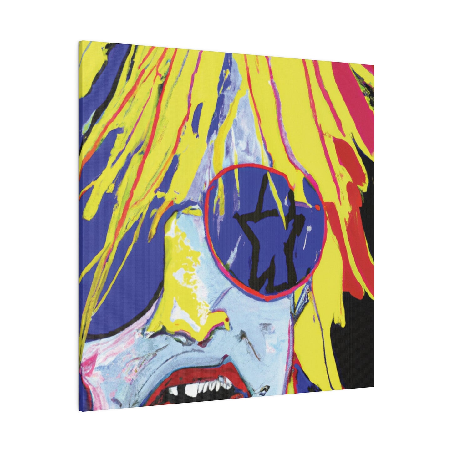 8742G - Rockstar Painting Print | Face | Abstract | Poster | Home Decor | Wall Art | Music Art | Canvas