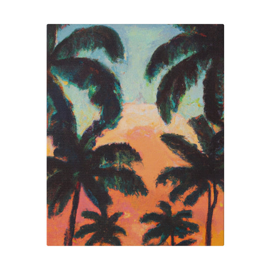 2854A - Miami Beach Sunset Painting Print | Miami | Beach | Sunset | Poster | Home Decor | Wall Art | Canvas