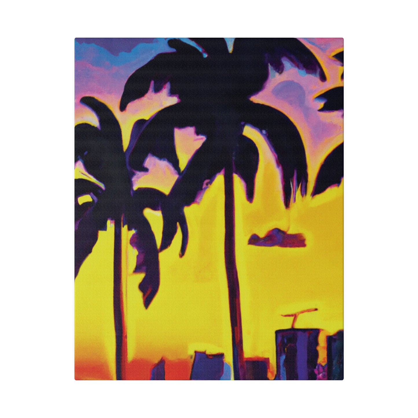 5674W - Miami Beach Sunset Painting Print | Miami | Beach | Sunset | Poster | Home Decor | Wall Art | Canvas