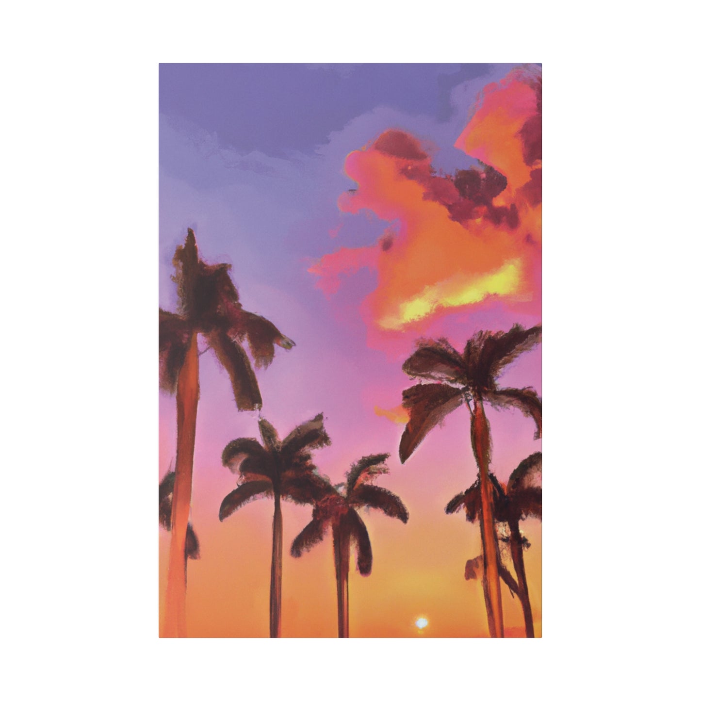 7518V - Miami Beach Sunset Painting Print | Miami | Beach | Sunset | Poster | Home Decor | Wall Art | Canvas