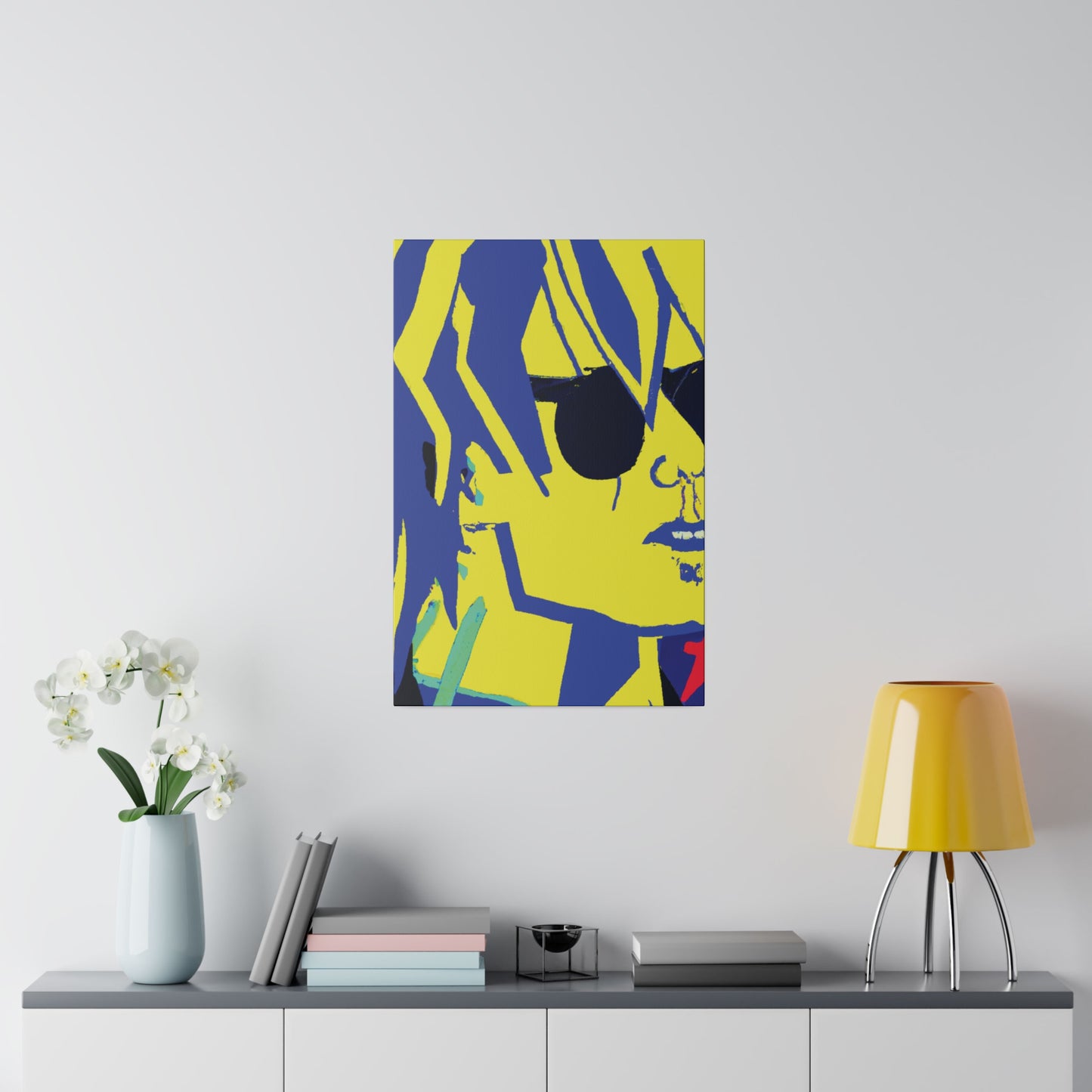 5225U - Rockstar Painting Print | Face | Abstract | Poster | Home Decor | Wall Art | Music Art | Canvas