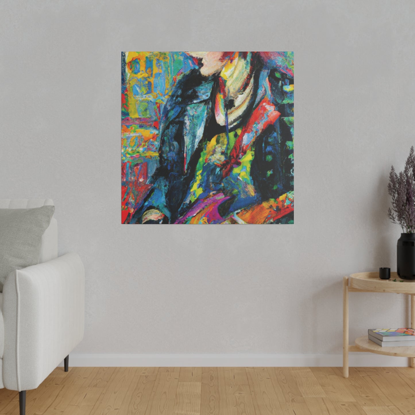 1754P - Rockstar Oil Painting Style Print | Poster | Home Decor | Wall Art | Music Art | Canvas