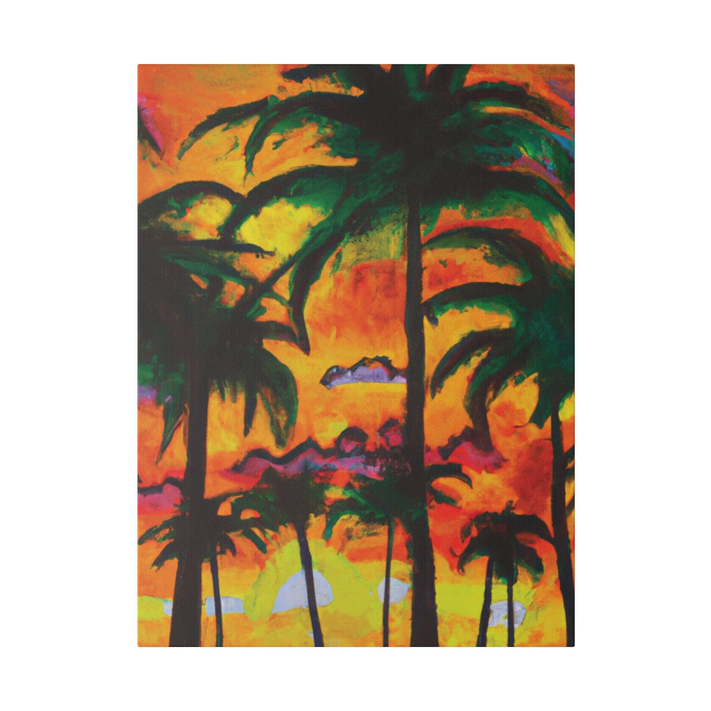 5820T - Miami Beach Sunset Painting Print | Miami | Beach | Sunset | Poster | Home Decor | Wall Art | Canvas