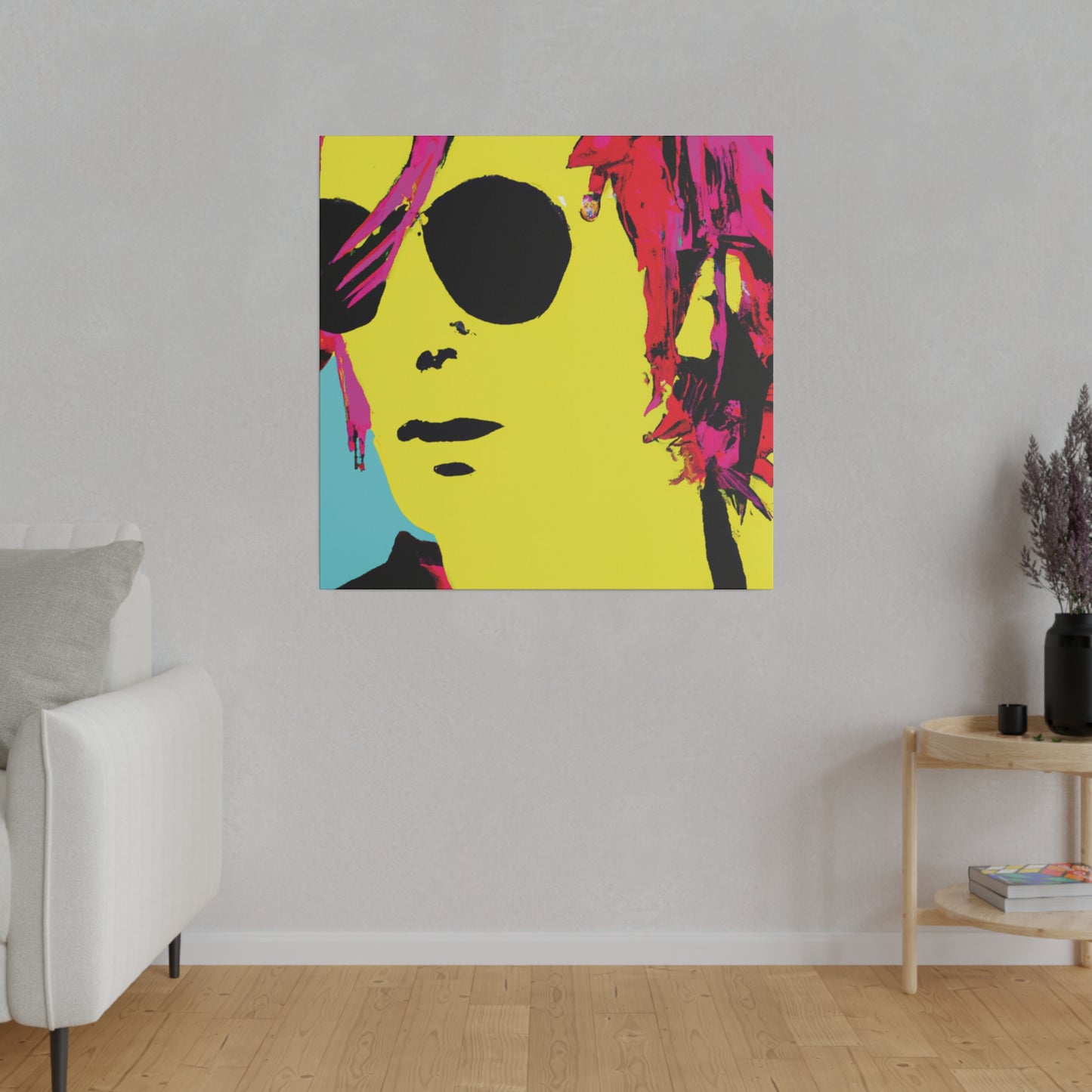 4543A - Rockstar Painting Print | Face | Abstract | Poster | Home Decor | Wall Art | Music Art | Canvas