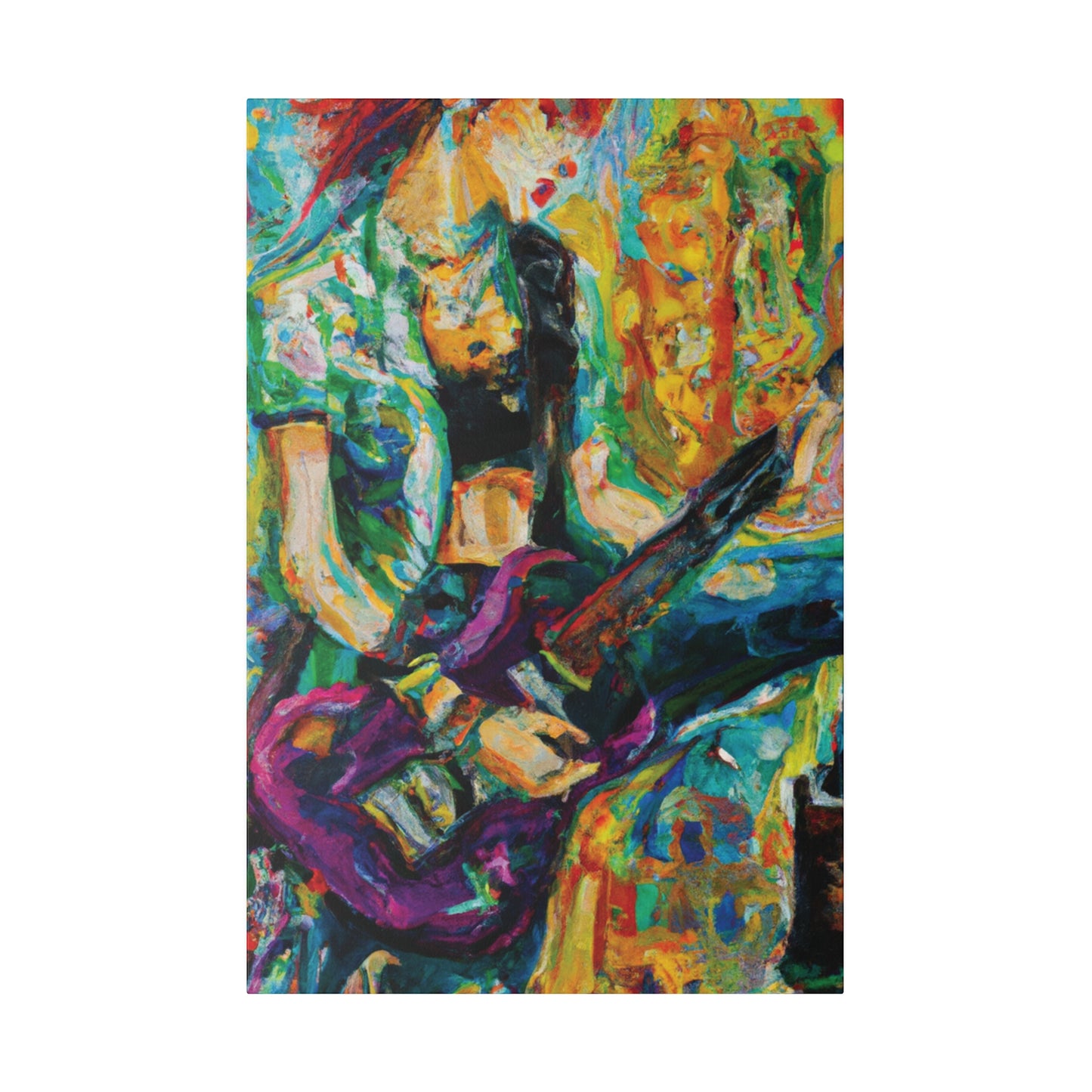 7362Z - Rockstar Oil Painting Style Print | Poster | Home Decor | Wall Art | Music Art | Canvas