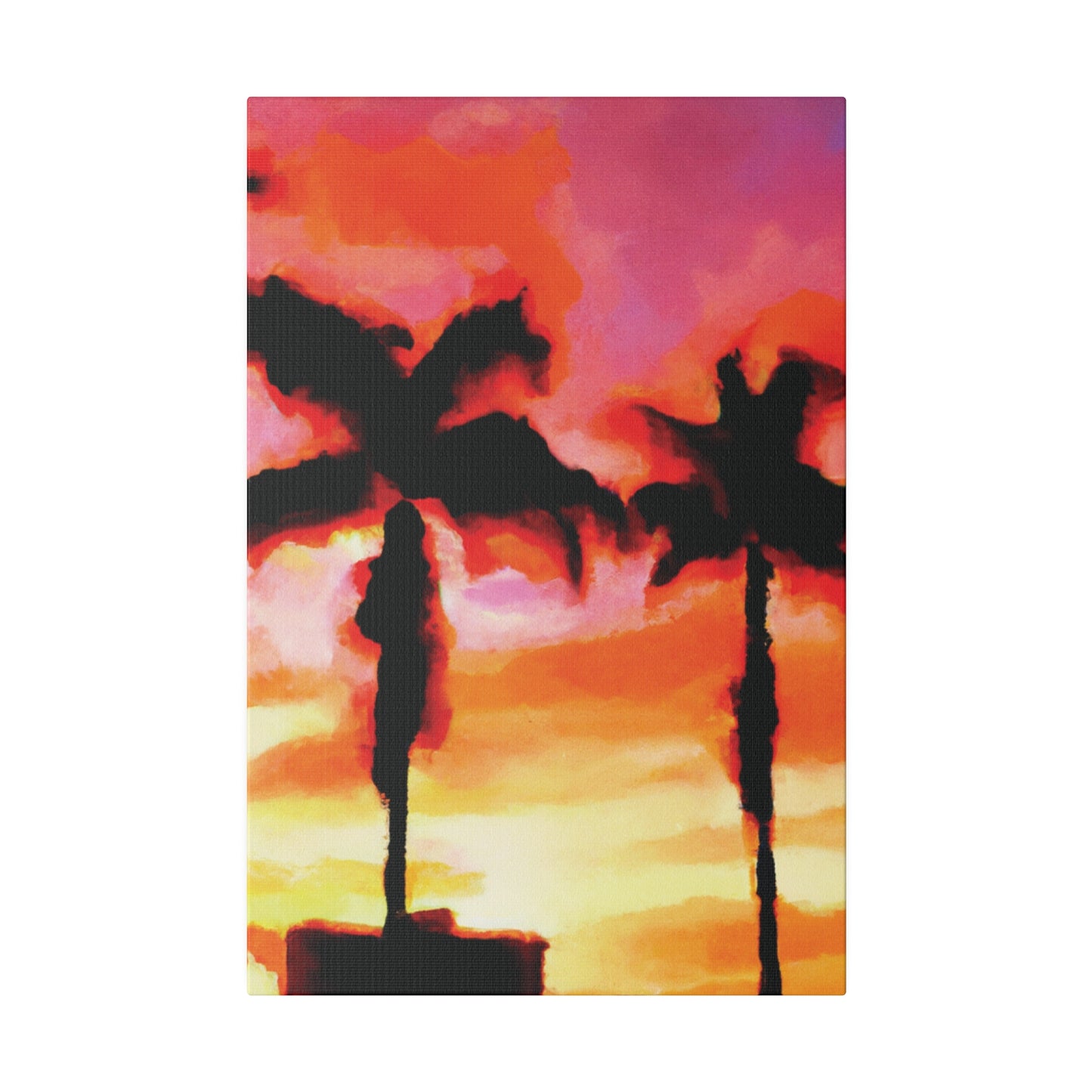 1413Q - Miami Beach Sunset Painting Print | Miami | Beach | Sunset | Poster | Home Decor | Wall Art | Canvas