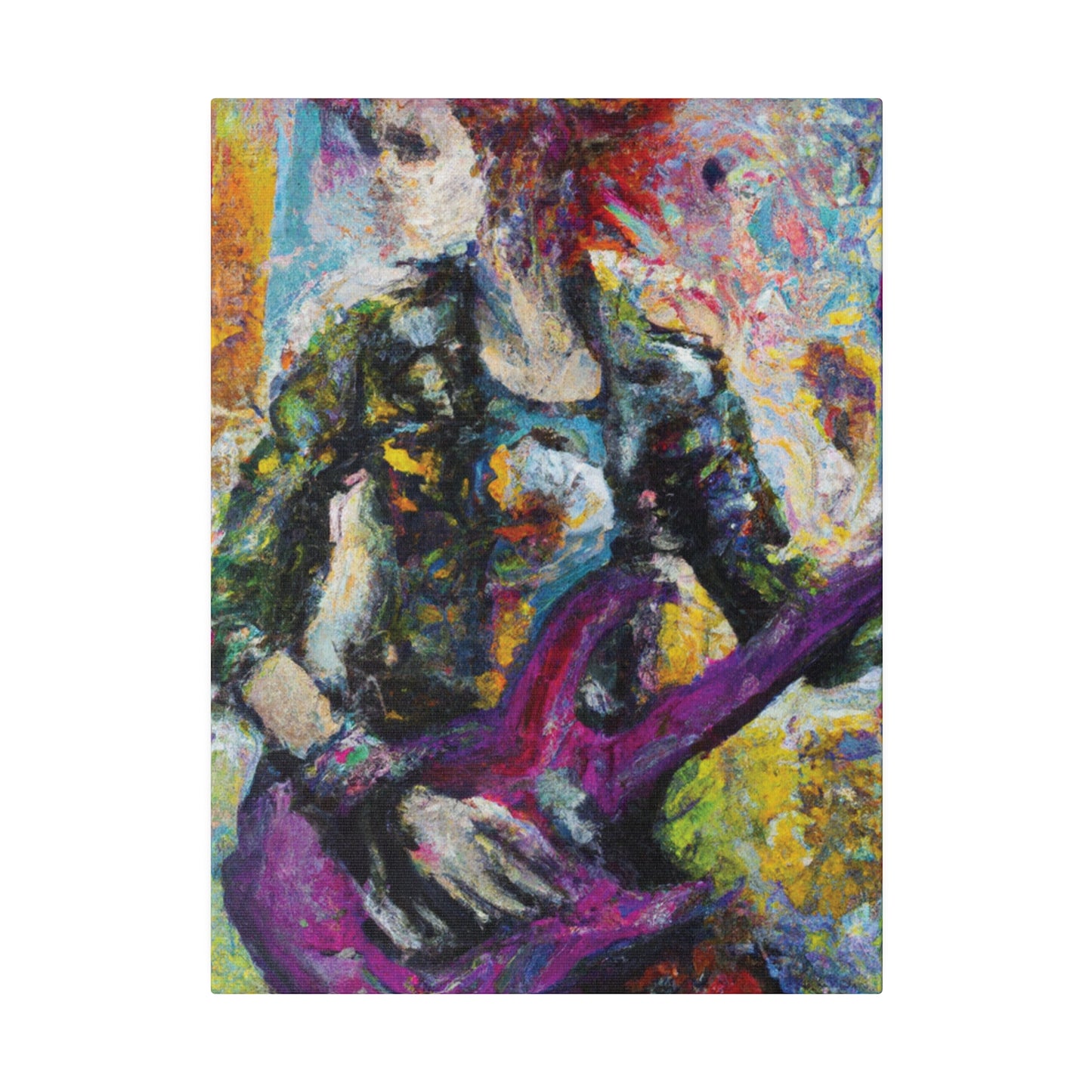 5487U - Rockstar Oil Painting Style Print | Poster | Home Decor | Wall Art | Music Art | Canvas