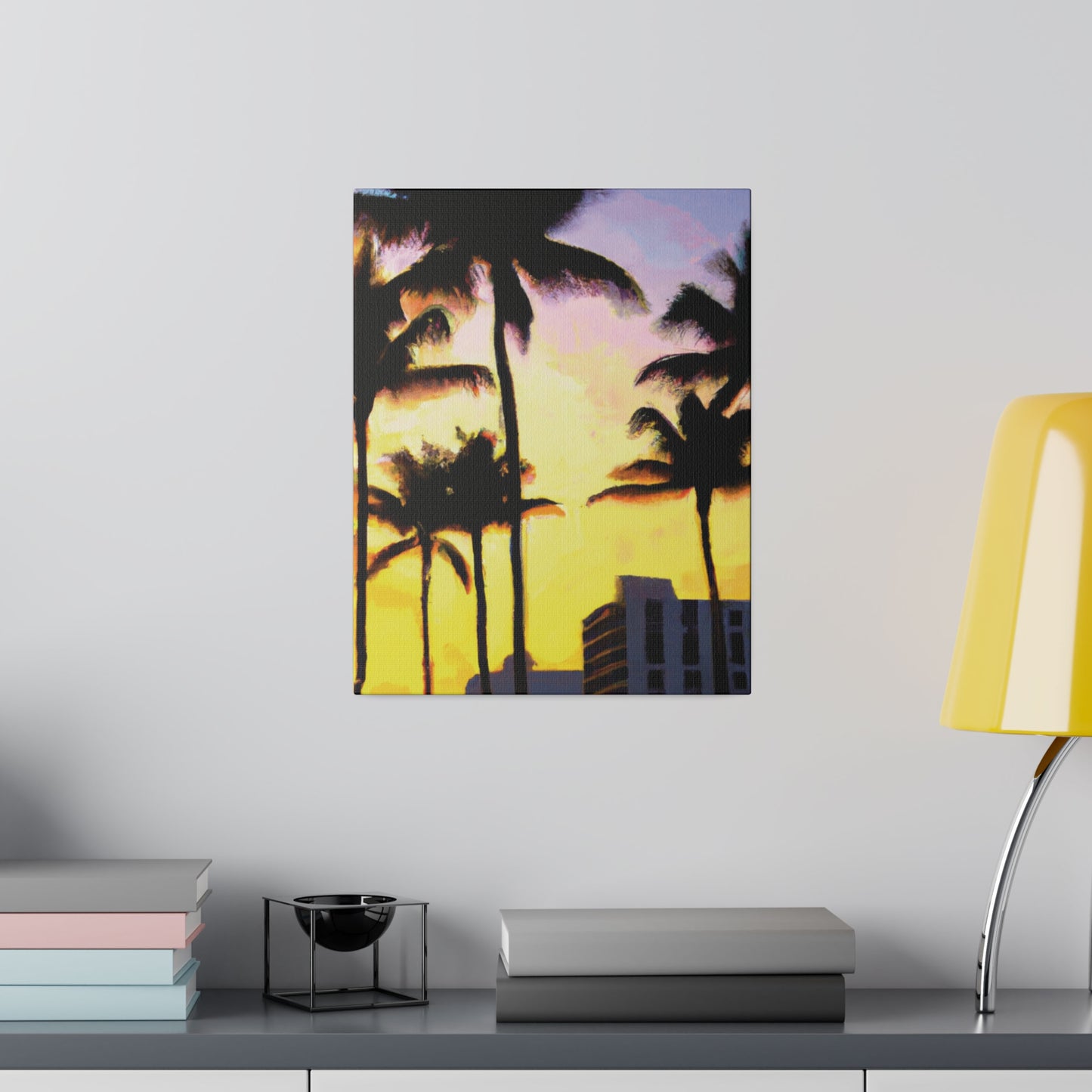 9691V - Miami Beach Sunset Painting Print | Miami | Beach | Sunset | Poster | Home Decor | Wall Art | Canvas