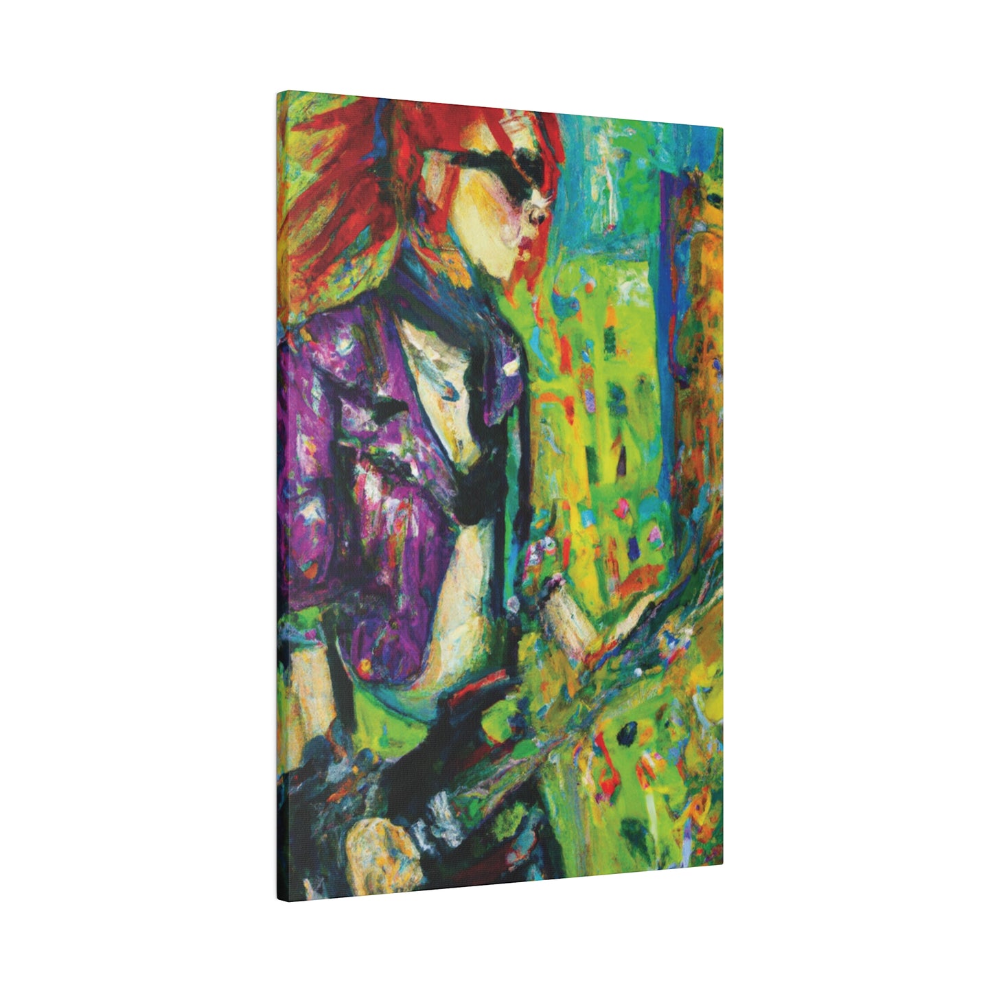 6657U - Rockstar Oil Painting Style Print | Poster | Home Decor | Wall Art | Music Art | Canvas