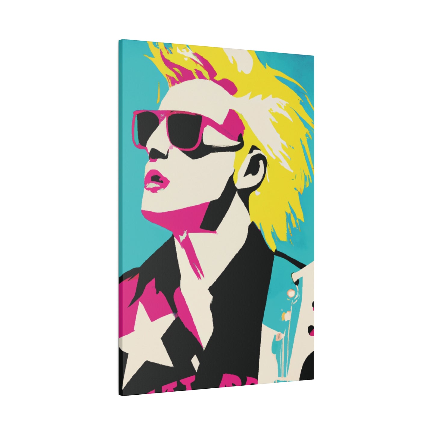 7309X - Rockstar Painting Print | Face | Abstract | Poster | Home Decor | Wall Art | Music Art | Canvas