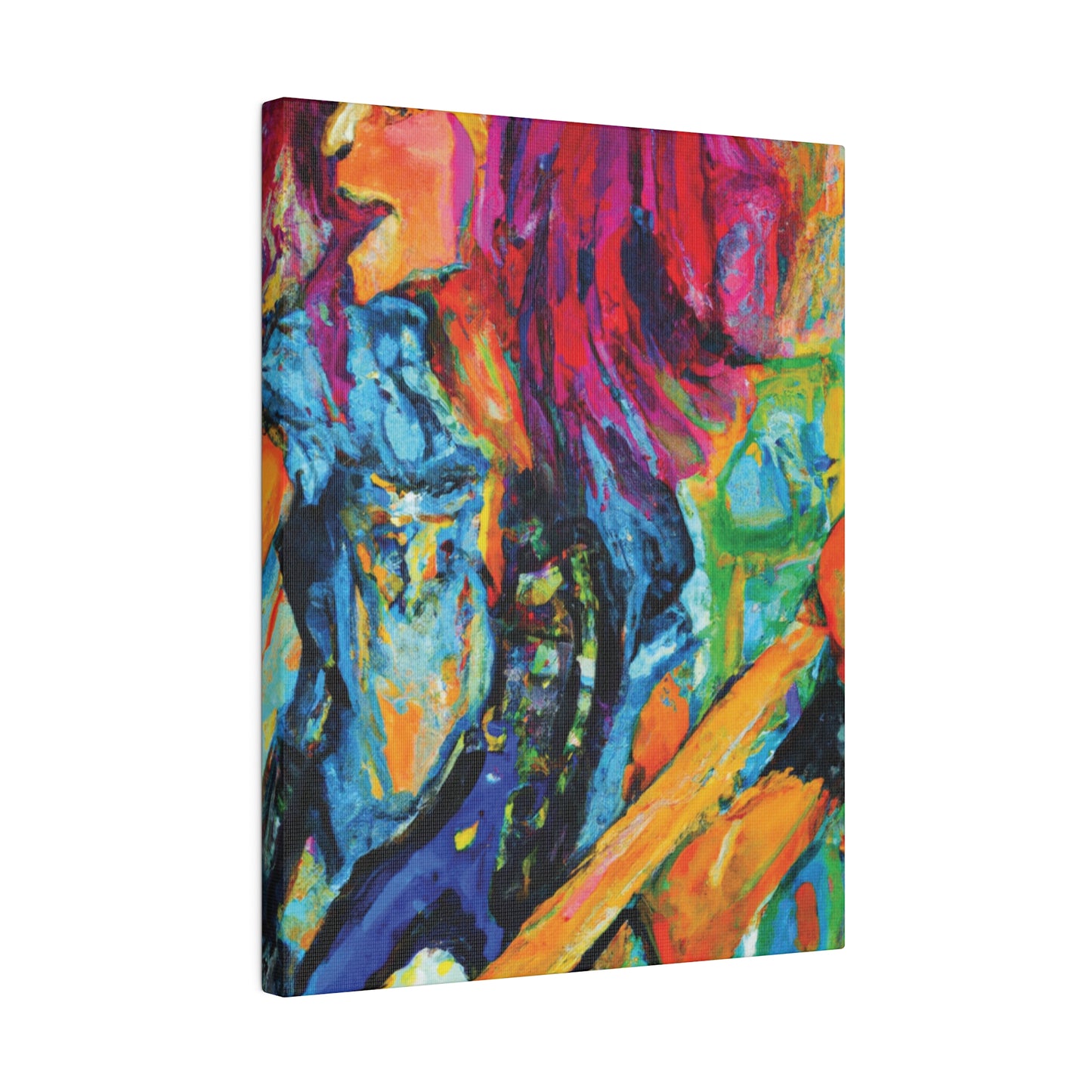 9483V - Rockstar Oil Painting Style Print | Poster | Home Decor | Wall Art | Music Art | Canvas