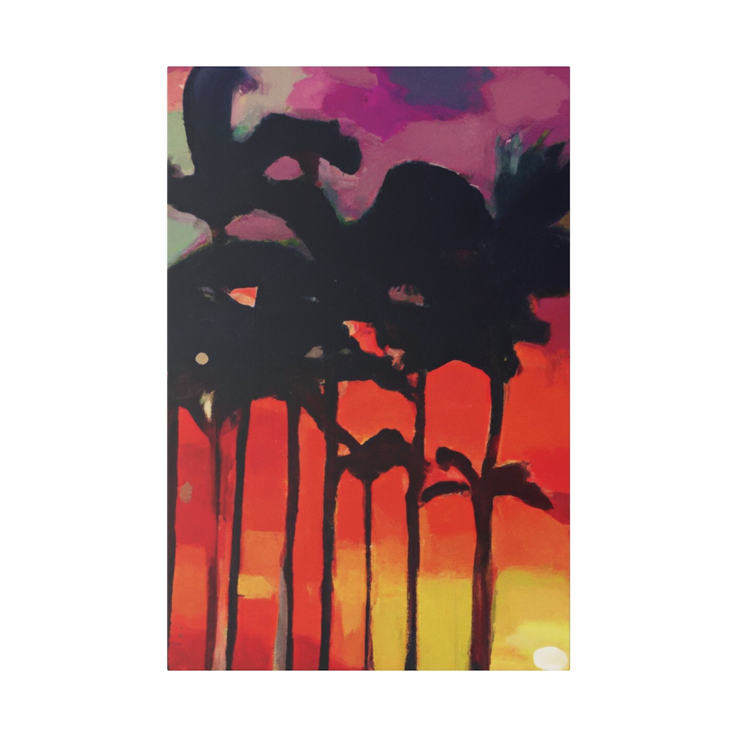 9653K - Miami Beach Sunset Painting Print | Miami | Beach | Sunset | Poster | Home Decor | Wall Art | Canvas