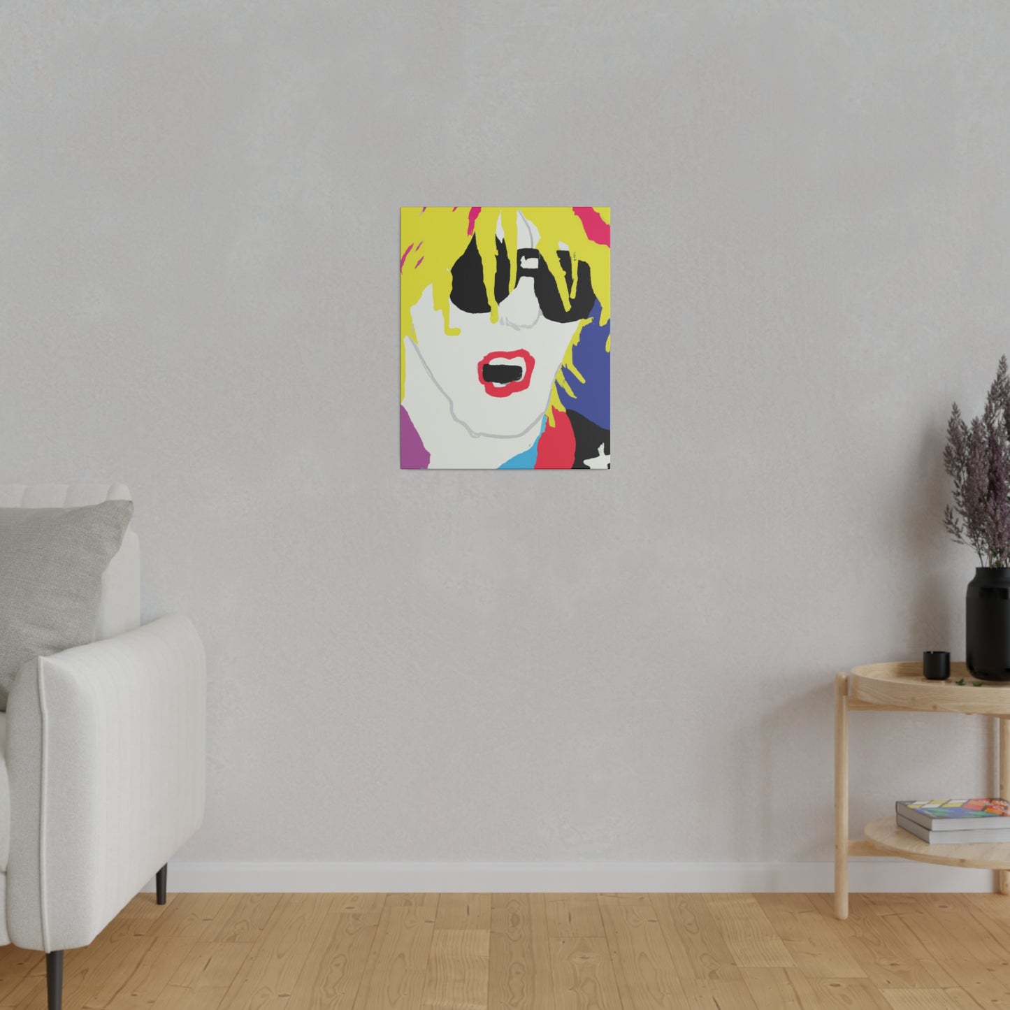 5917X - Rockstar Painting Print | Face | Abstract | Poster | Home Decor | Wall Art | Music Art | Canvas