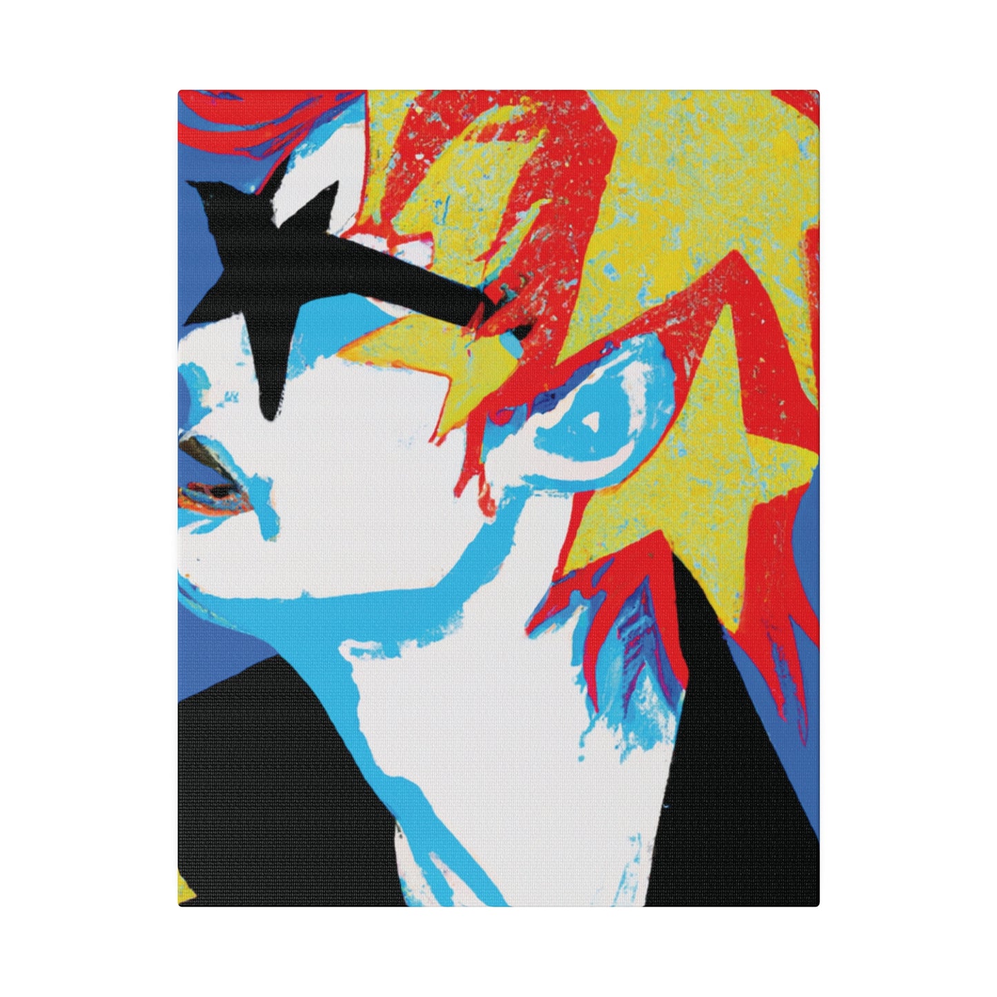 9245E - Rockstar Painting Print | Face | Abstract | Poster | Home Decor | Wall Art | Music Art | Canvas