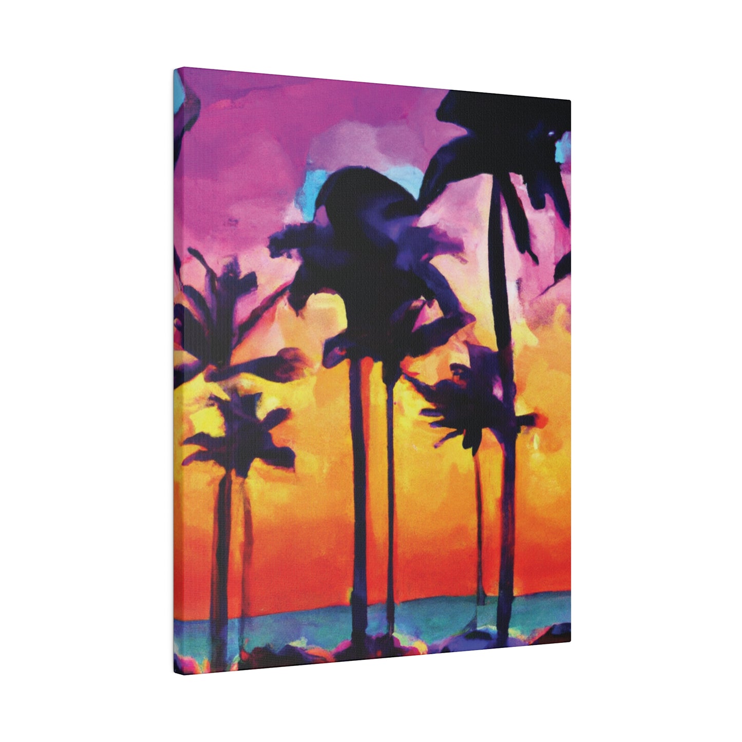 9824V - Miami Beach Sunset Painting Print | Miami | Beach | Sunset | Poster | Home Decor | Wall Art | Canvas