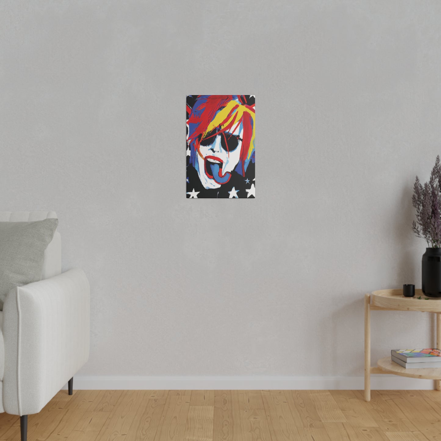 5376Y - Rockstar Painting Print | Face | Abstract | Poster | Home Decor | Wall Art | Music Art | Canvas