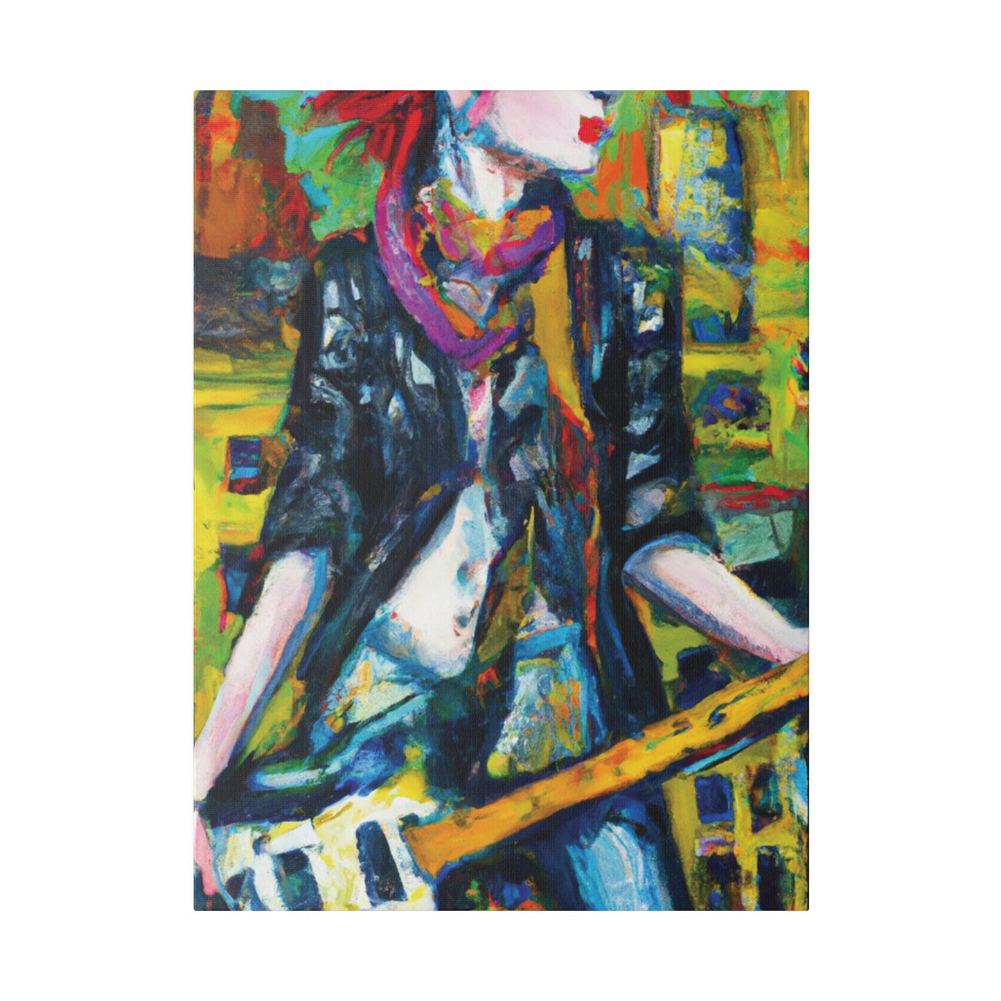 3589A - Rockstar Oil Painting Style Print | Poster | Home Decor | Wall Art | Music Art | Canvas