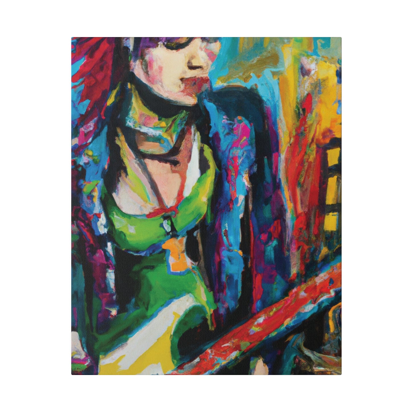 8561U - Rockstar Oil Painting Style Print | Poster | Home Decor | Wall Art | Music Art | Canvas