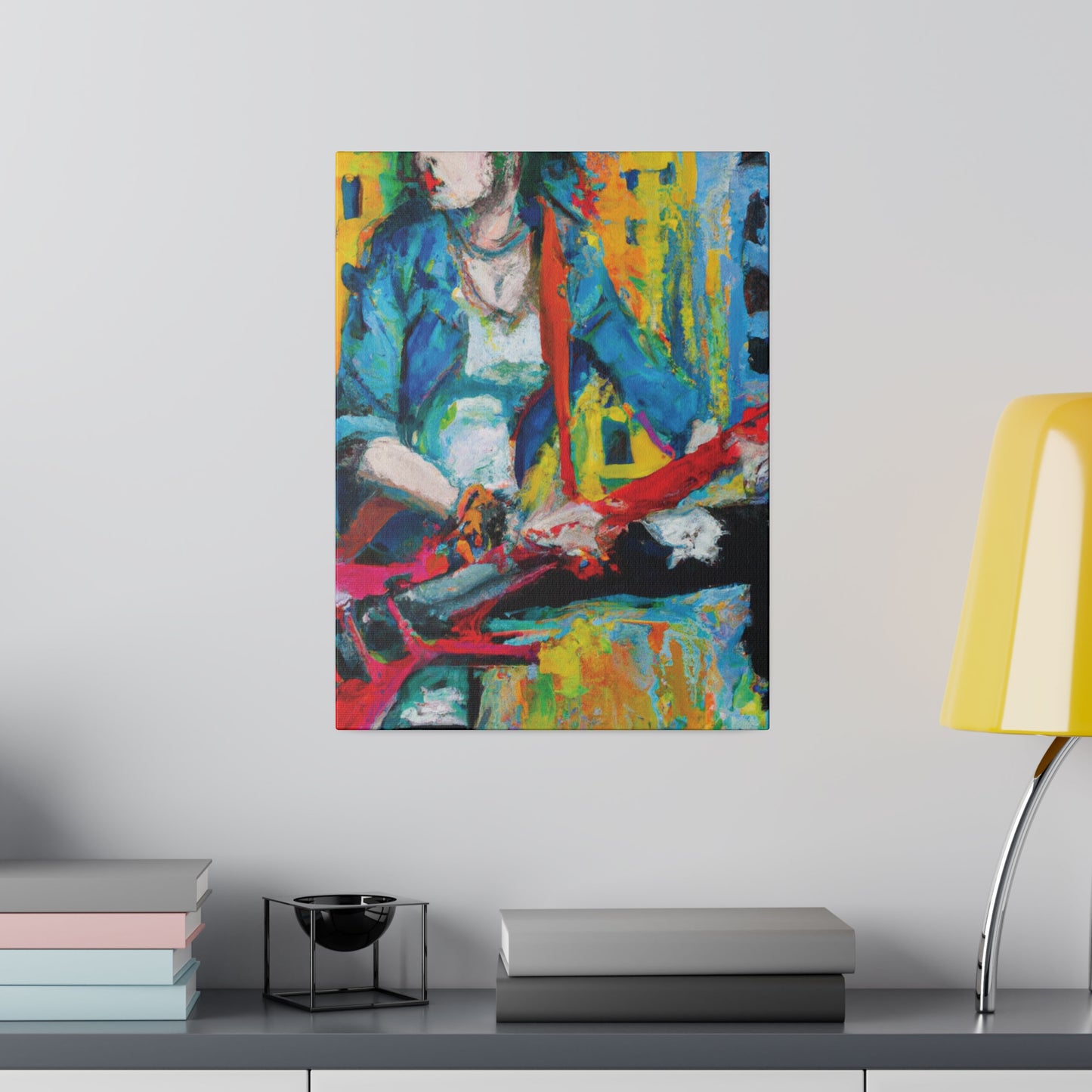 845K - Rockstar Oil Painting Style Print | Poster | Home Decor | Wall Art | Music Art | Canvas