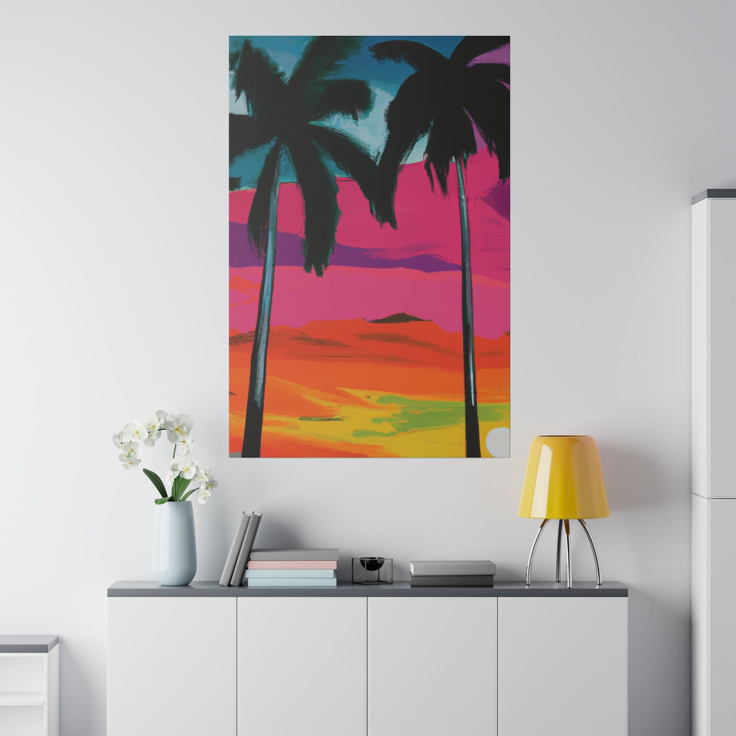 9027A - Miami Beach Sunset Painting Print | Miami | Beach | Sunset | Poster | Home Decor | Wall Art | Canvas