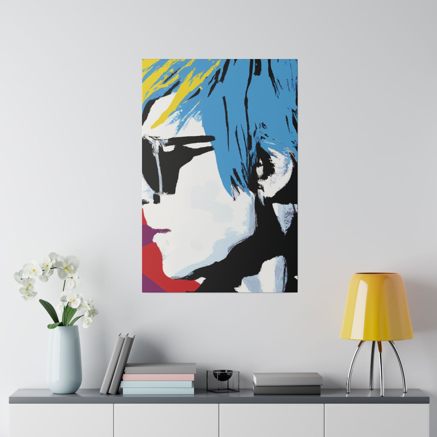 7456U - Rockstar Painting Print | Face | Abstract | Poster | Home Decor | Wall Art | Music Art | Canvas