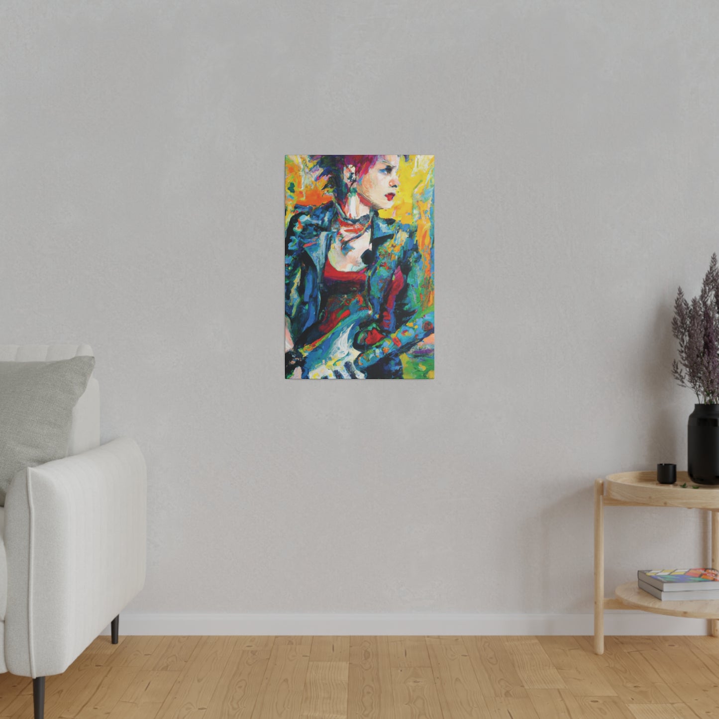 9075K - Rockstar Oil Painting Style Print | Poster | Home Decor | Wall Art | Music Art | Canvas