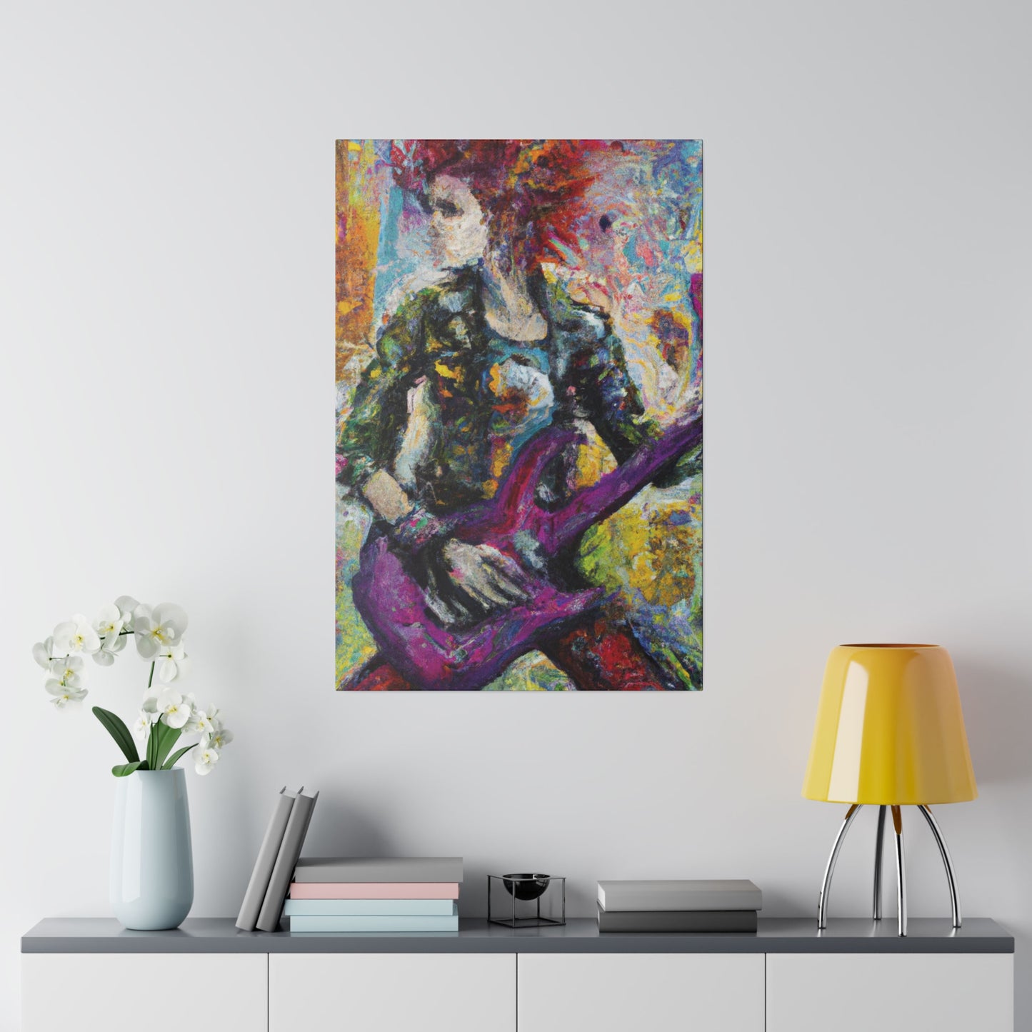 5487U - Rockstar Oil Painting Style Print | Poster | Home Decor | Wall Art | Music Art | Canvas