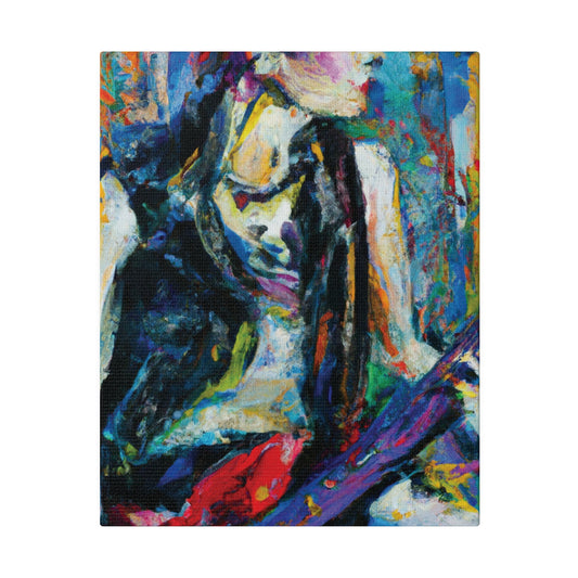 344U - Rockstar Oil Painting Style Print | Poster | Home Decor | Wall Art | Music Art | Canvas