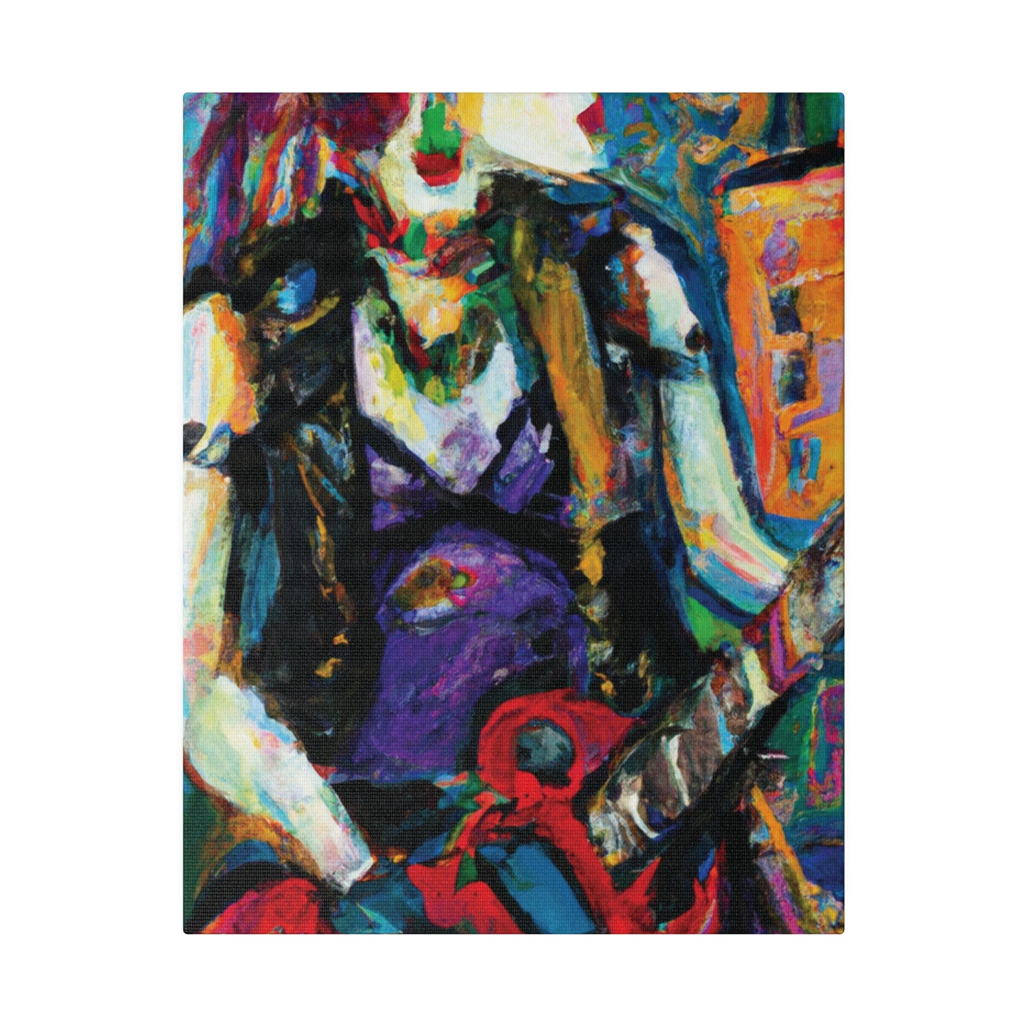 6874R - Rockstar Oil Painting Style Print | Poster | Home Decor | Wall Art | Music Art | Canvas