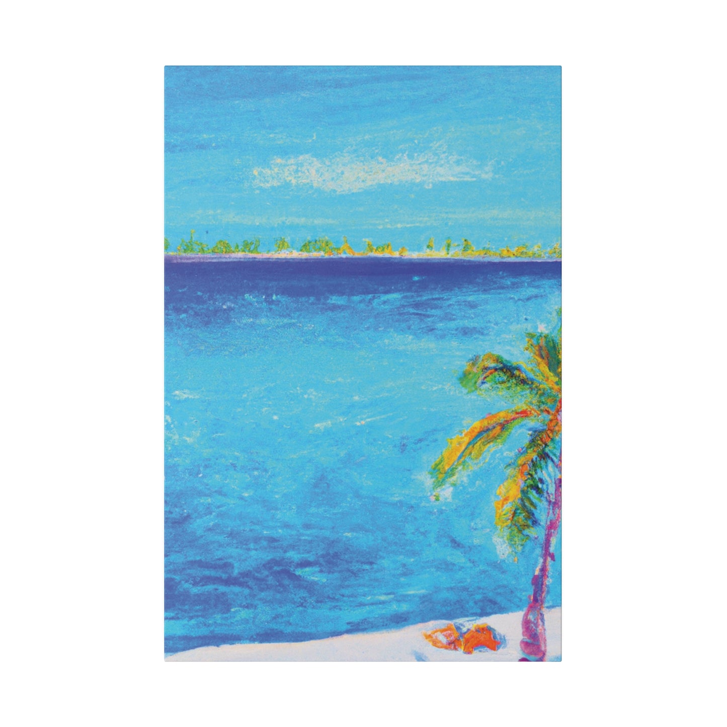 7666Q - Bahamas Ocean Painting Print | Bahamas | Ocean | Beach | Poster | Home Decor | Wall Art | Canvas