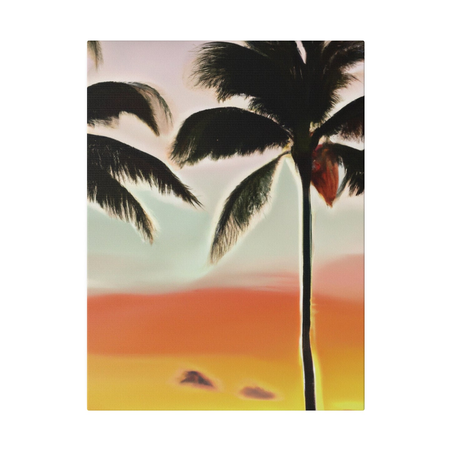 8646K - Miami Beach Sunset Painting Print | Miami | Beach | Sunset | Poster | Home Decor | Wall Art | Canvas