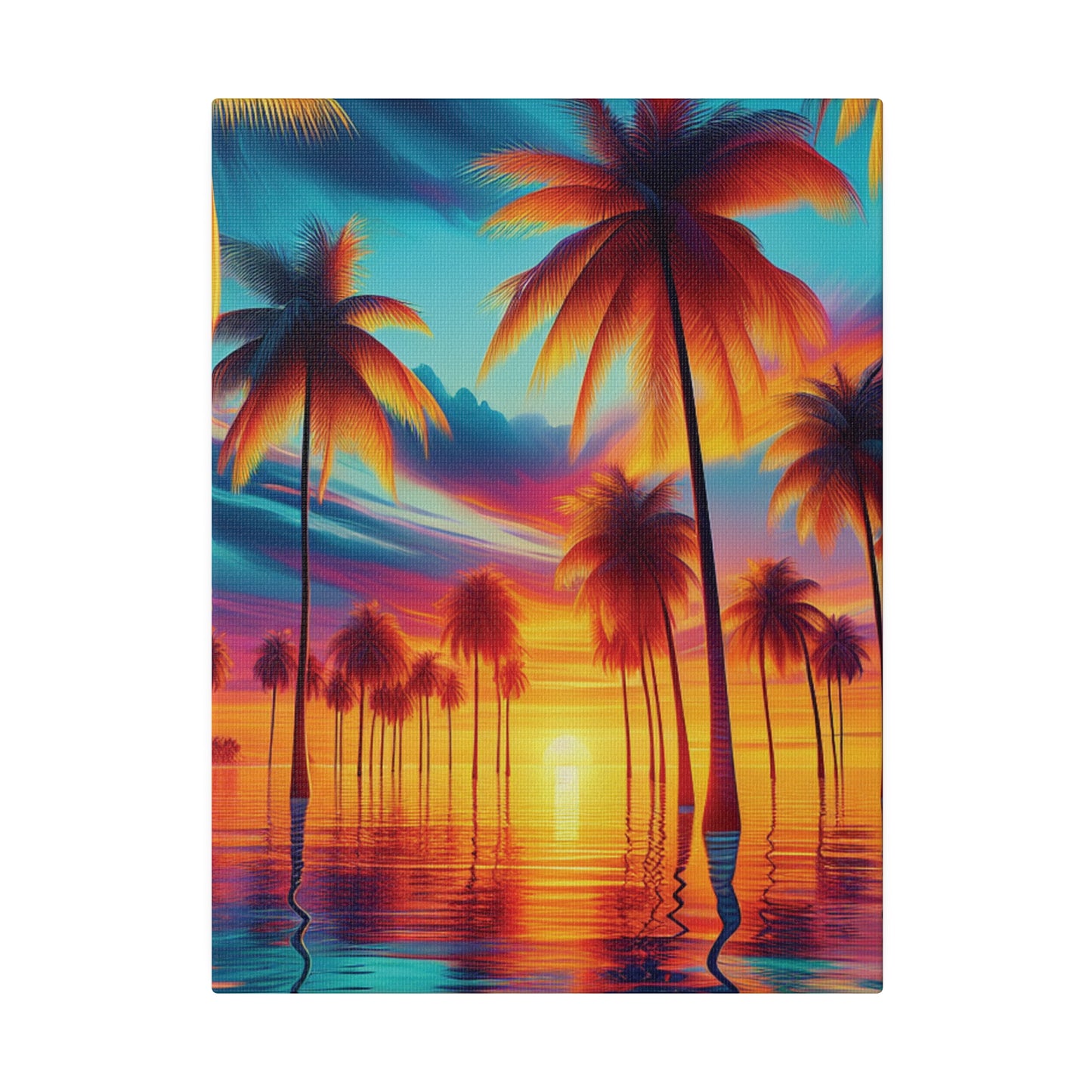 8235F - Miami Beach Sunset Painting Print | Miami | Beach | Sunset | Poster | Home Decor | Wall Art | Canvas