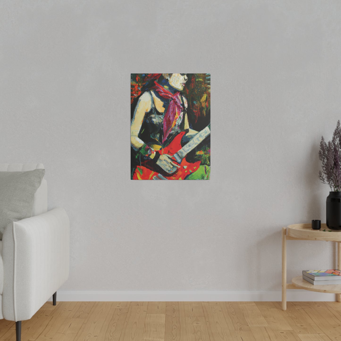 7203Q - Rockstar Oil Painting Style Print | Poster | Home Decor | Wall Art | Music Art | Canvas