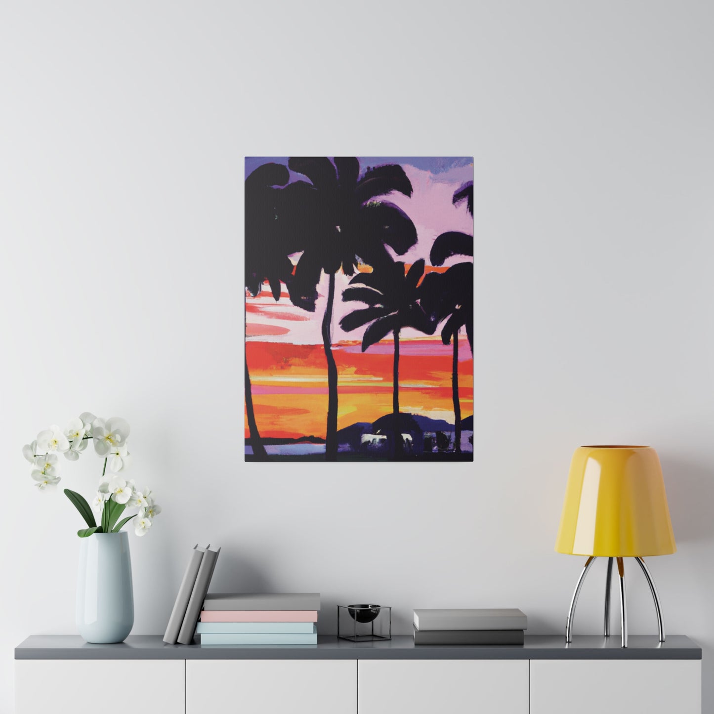 2948T - Miami Beach Sunset Painting Print | Miami | Beach | Sunset | Poster | Home Decor | Wall Art | Canvas