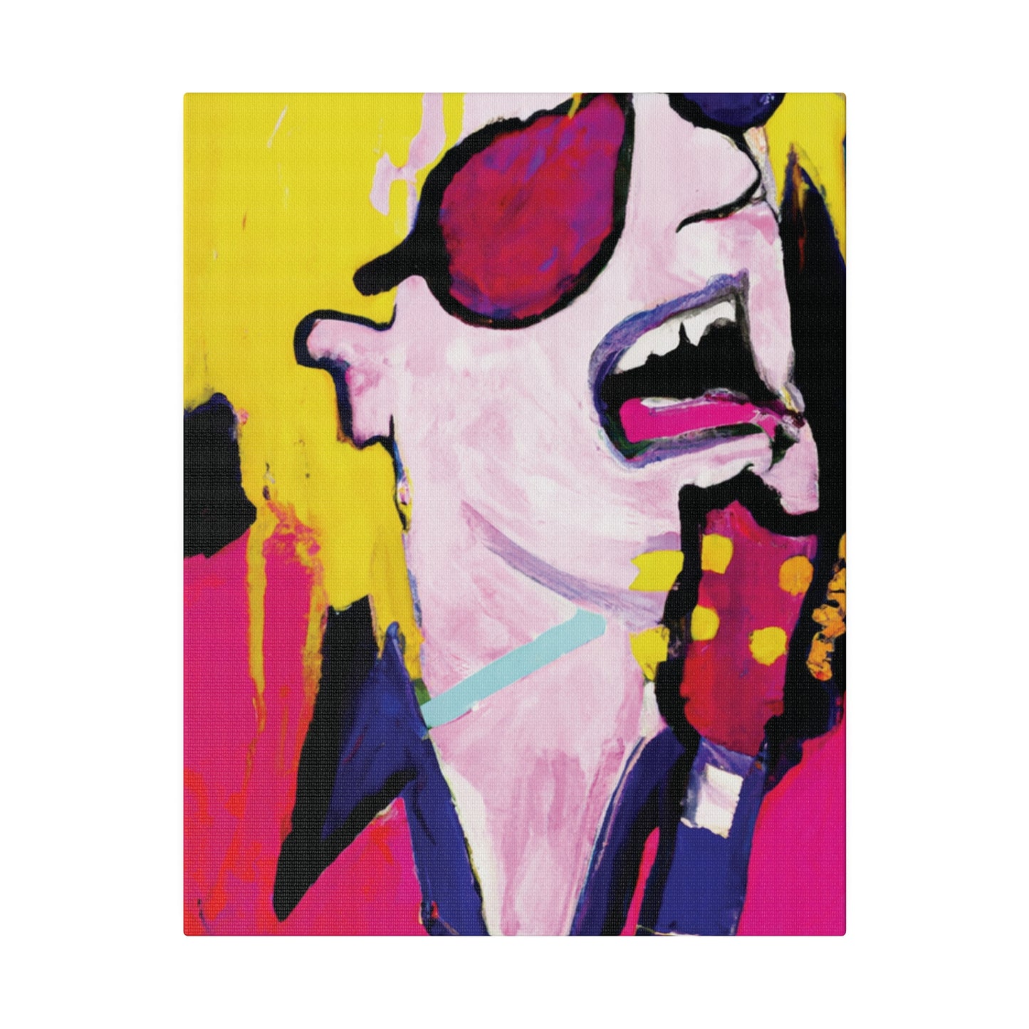 5843S - Rockstar Painting Print | Face | Abstract | Poster | Home Decor | Wall Art | Music Art | Canvas